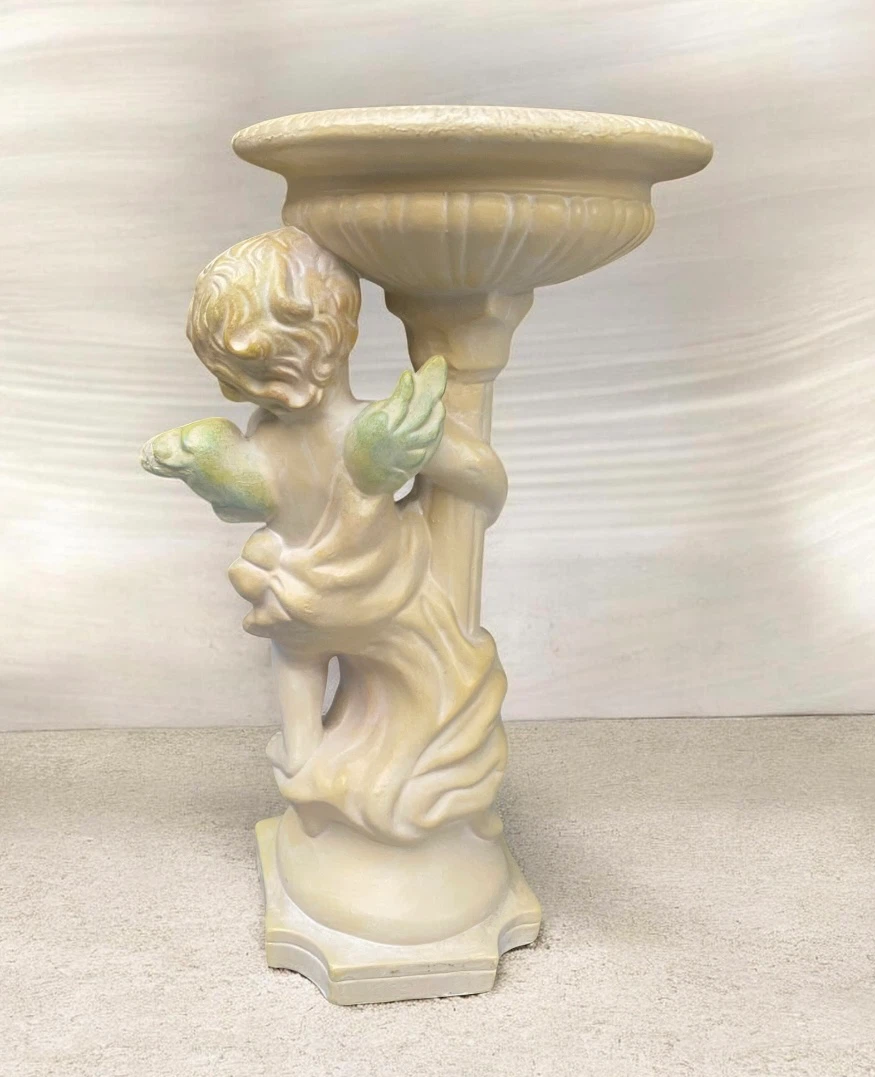 Cherub Large Vintage Candle Holder, Candy Dish, Home Decor - photo 4