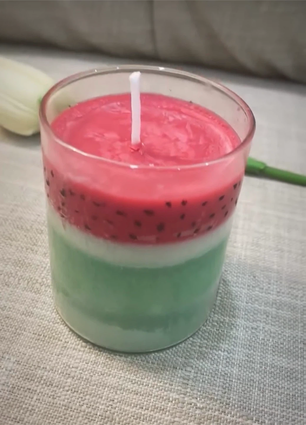 Watermelon scented candle
