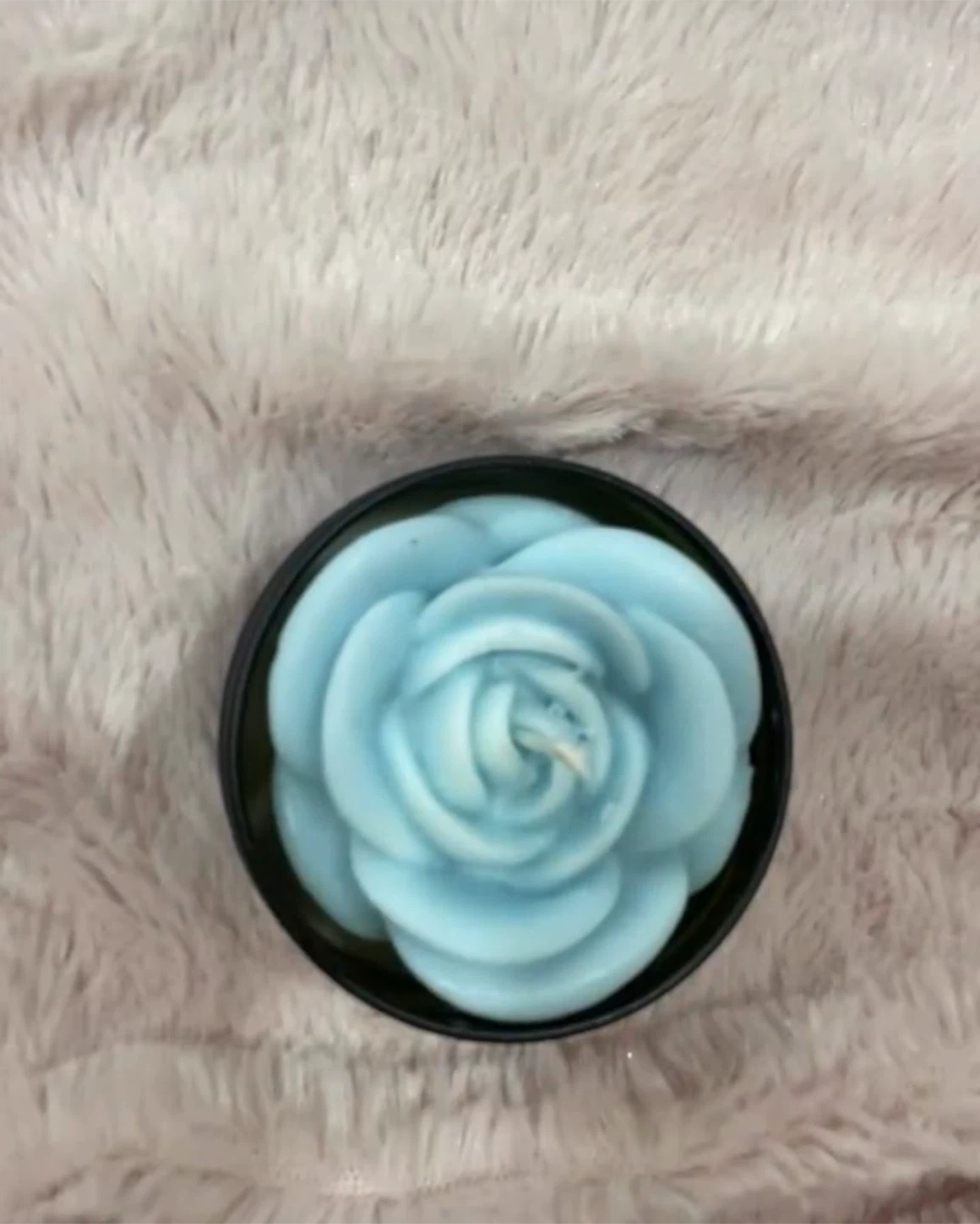 Blue Rose Shaped Candle