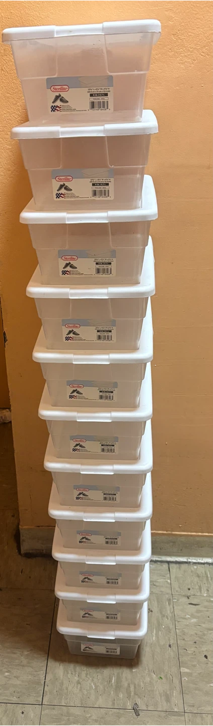 Sterilite Clear Storage Bins with Lids (Set of 10)