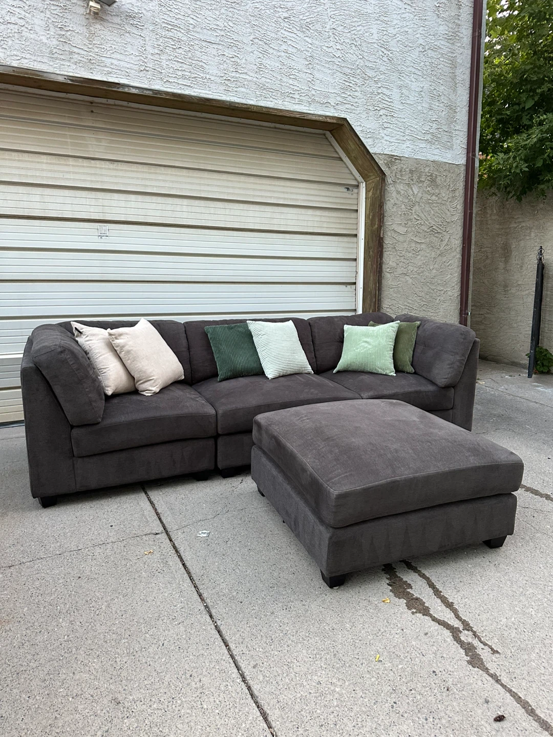 Thomasville 4-Piece Modular Sectional Dark Grey– Costco