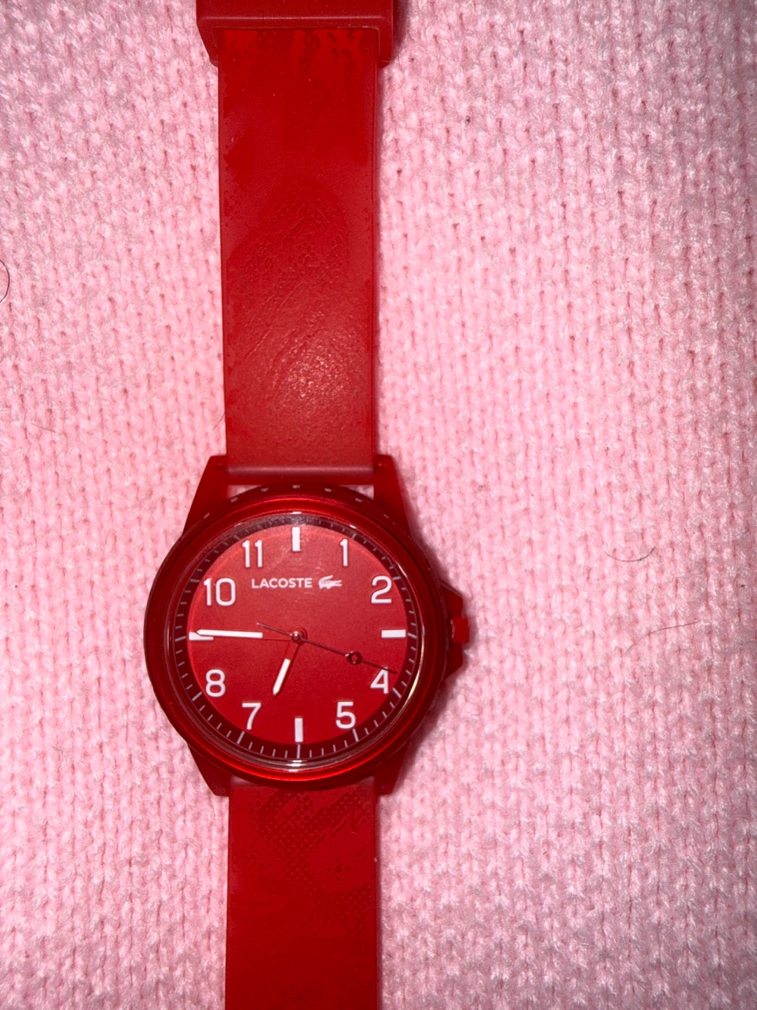 Red Lacoste Silicone Watch - photo 2