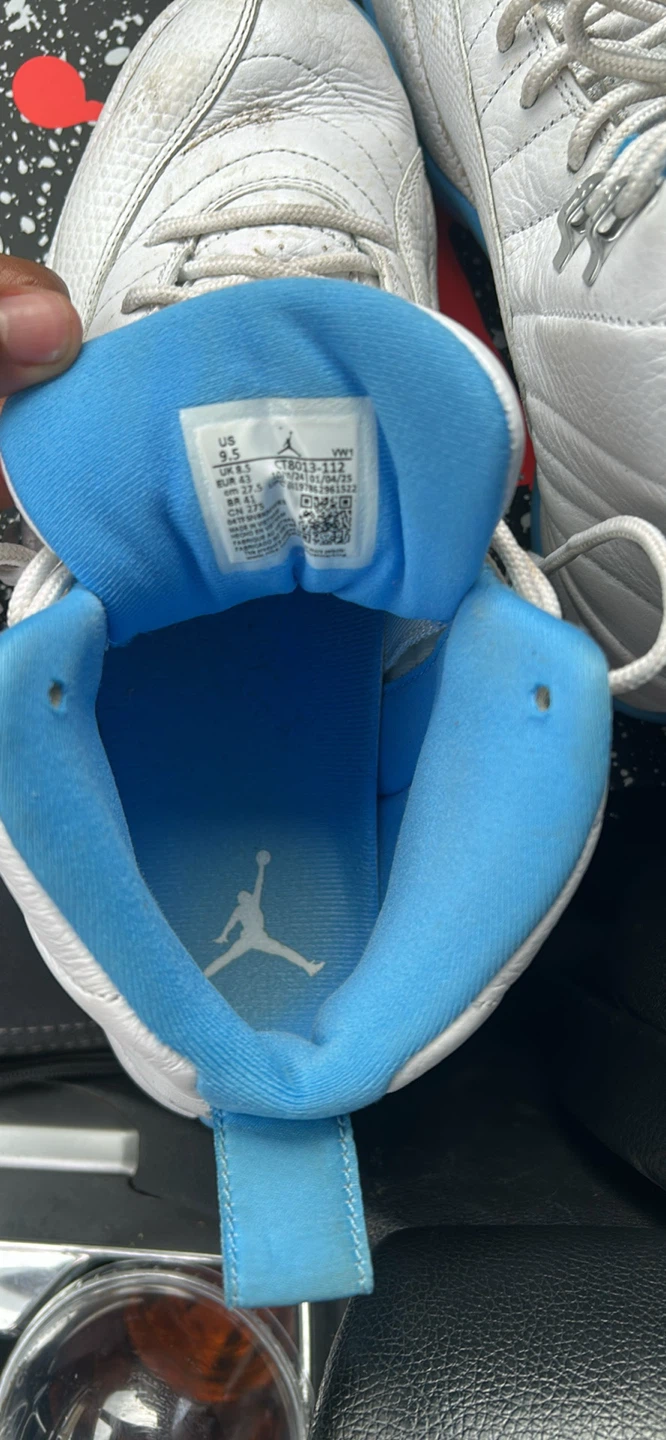Nike Air Jordan 12 University Blue White Size 9.5 - photo 5