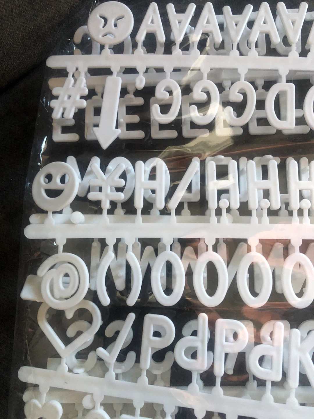NEW White Plastic Letterboard Refill Set - photo 3