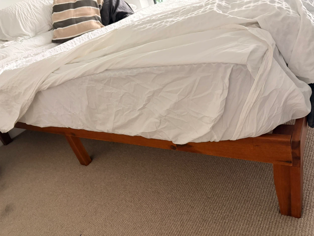 King Size Bed Frame, Mattress, and Linens (1.8m x 2m) - photo 3