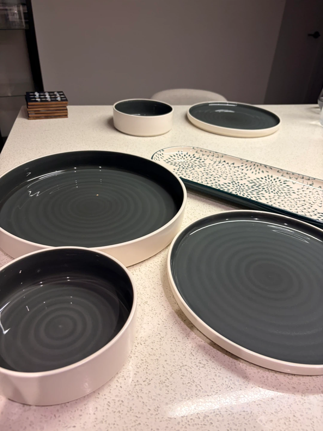 Ceramic Dinnerware Set + IKEA Serving Board - photo 2