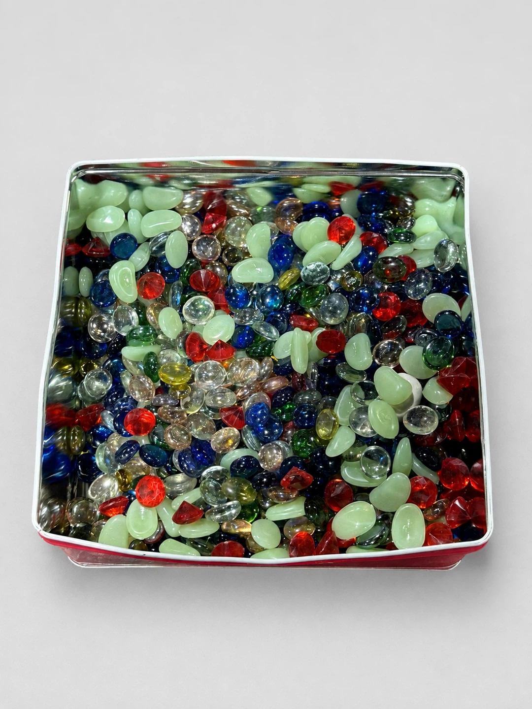 Large Lot of Mixed Decorative Glass Gems & Stones