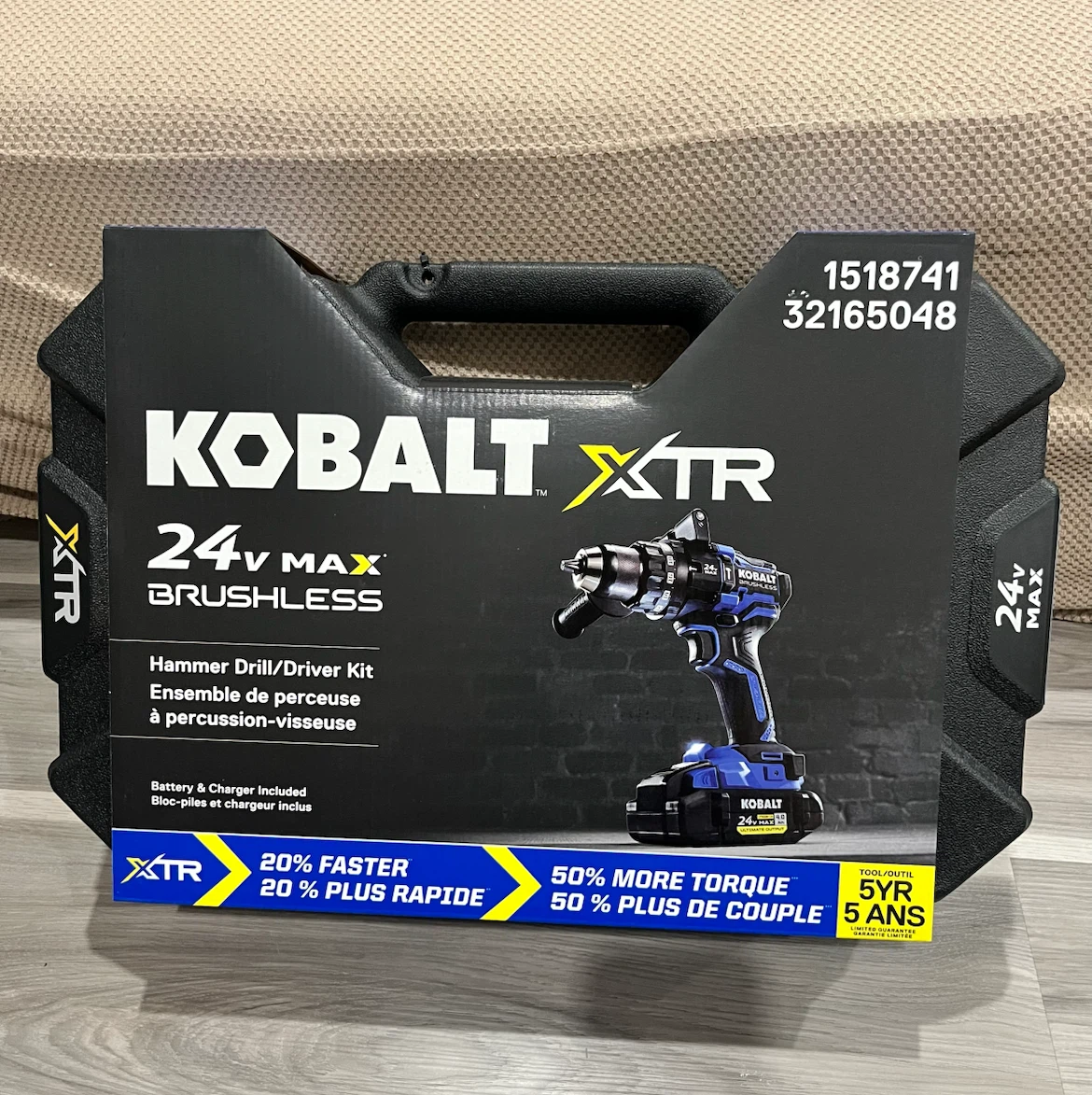 Kobalt XTR 24V Max Brushless Hammer Drill/Driver Kit