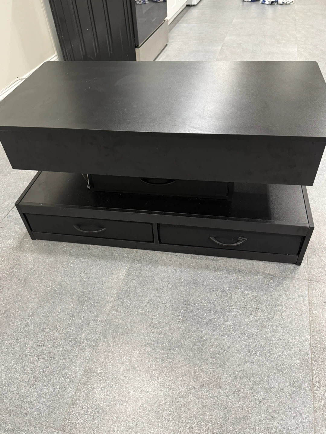 Black Lift Top Coffee Table with Storage - photo 4