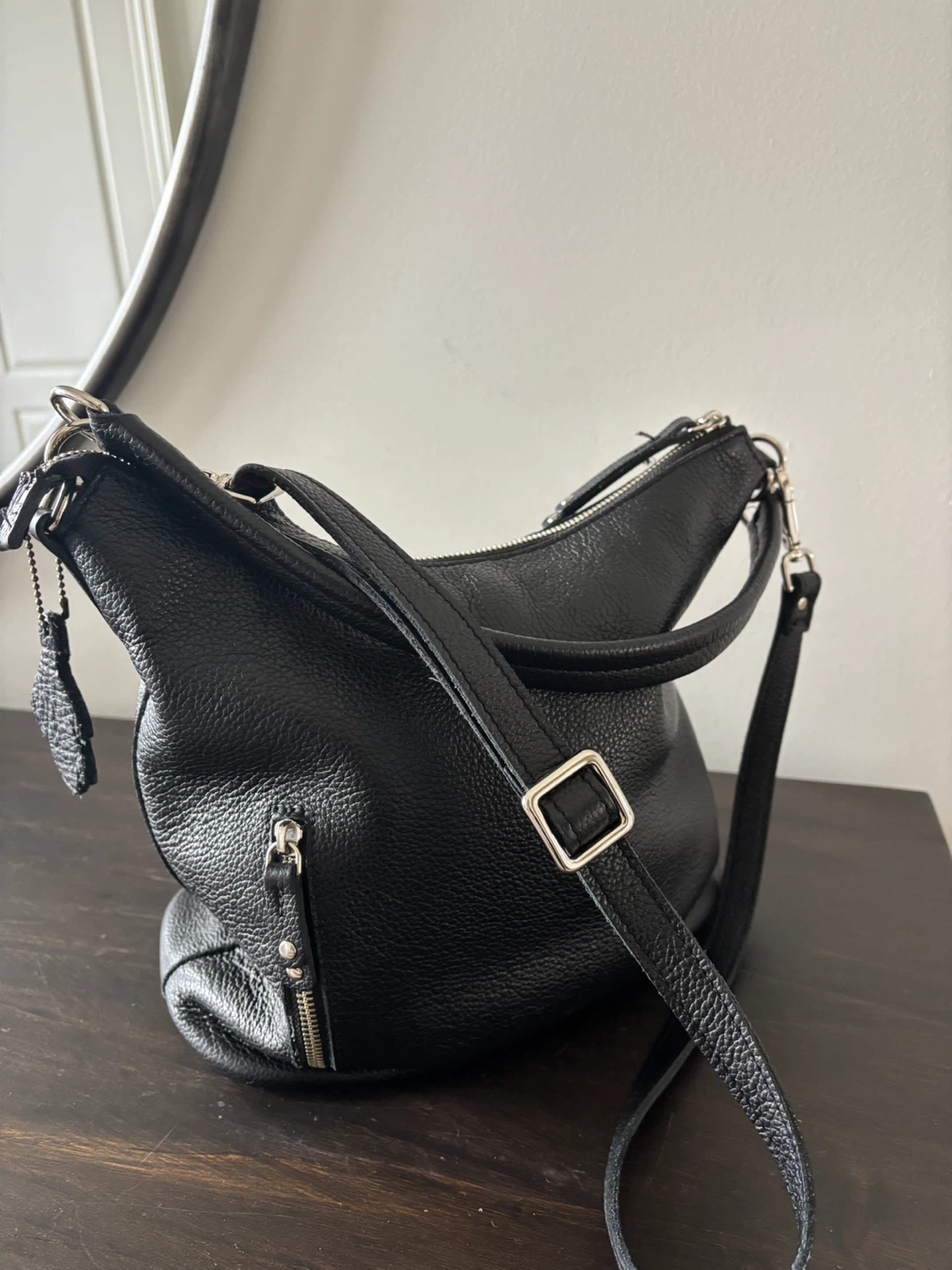 Black Roots Leather  Ella Handbag