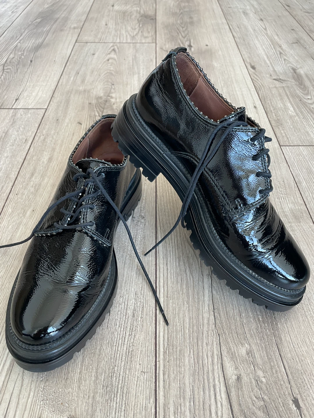 Browns Black Patent Leather Lace-Up Shoes - photo 3
