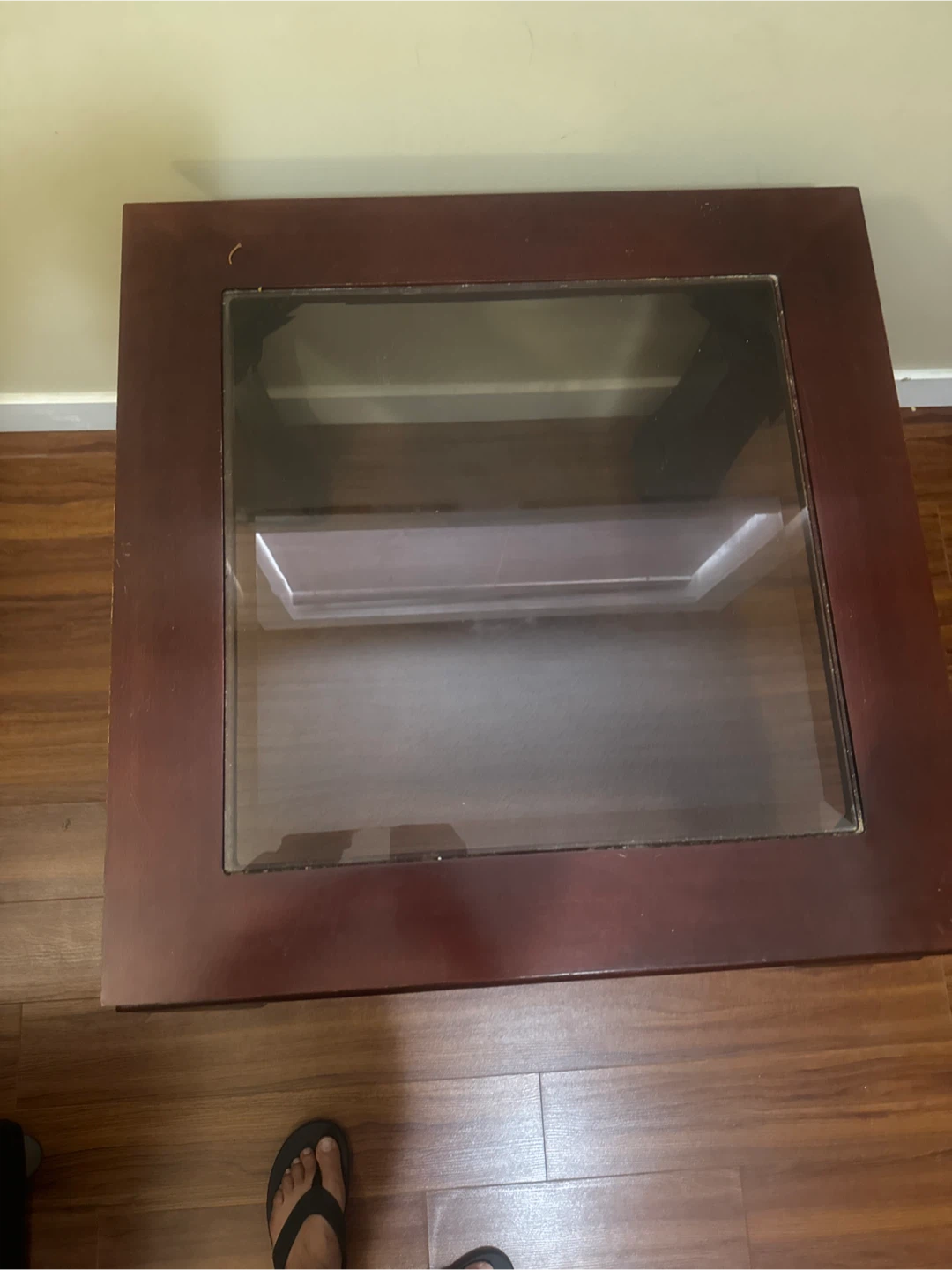 vintage Ming-style dark mahogany/Rosewood glass table - photo 2