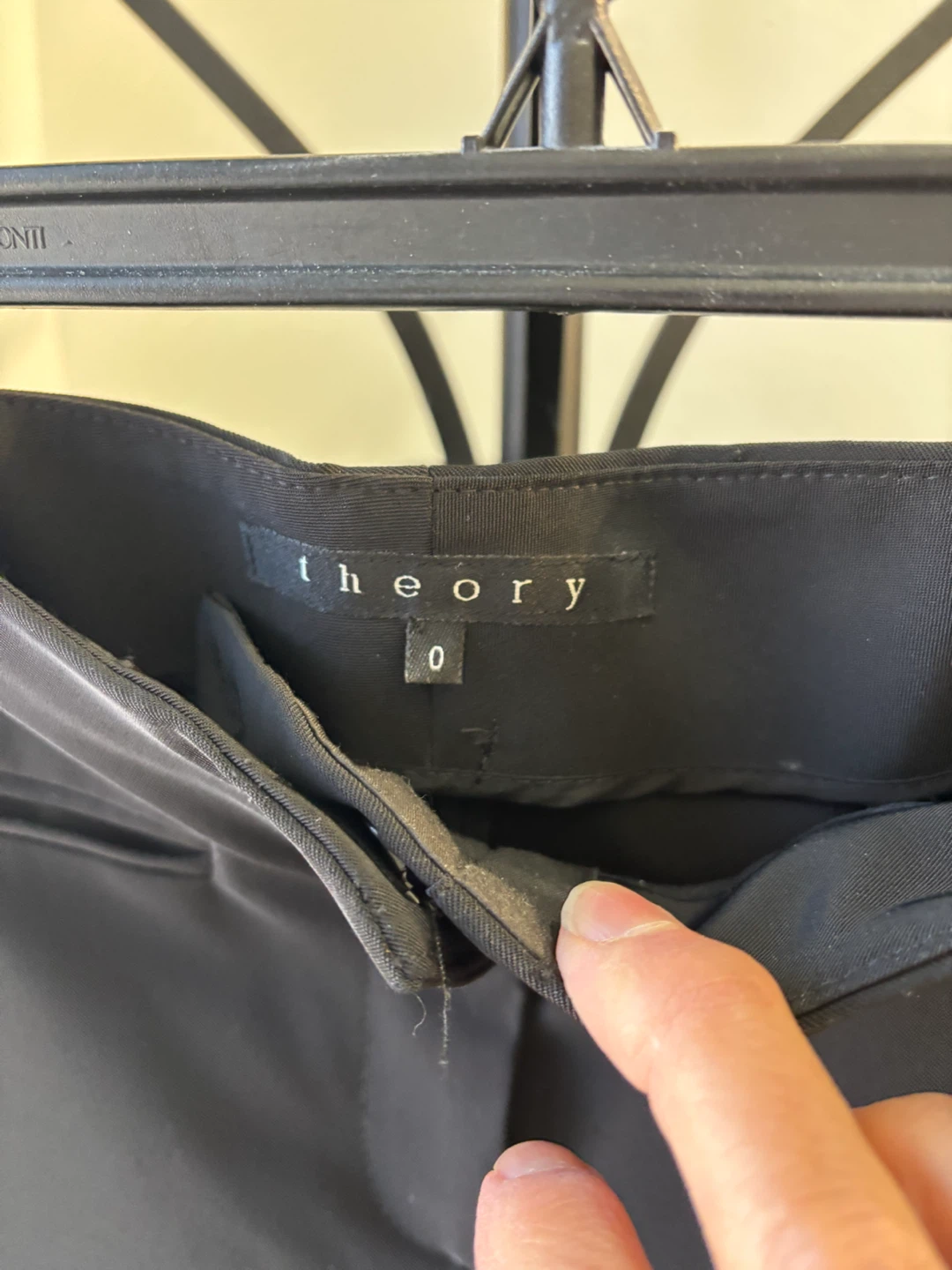 Theory Black Trousers SIZE 0 - photo 3