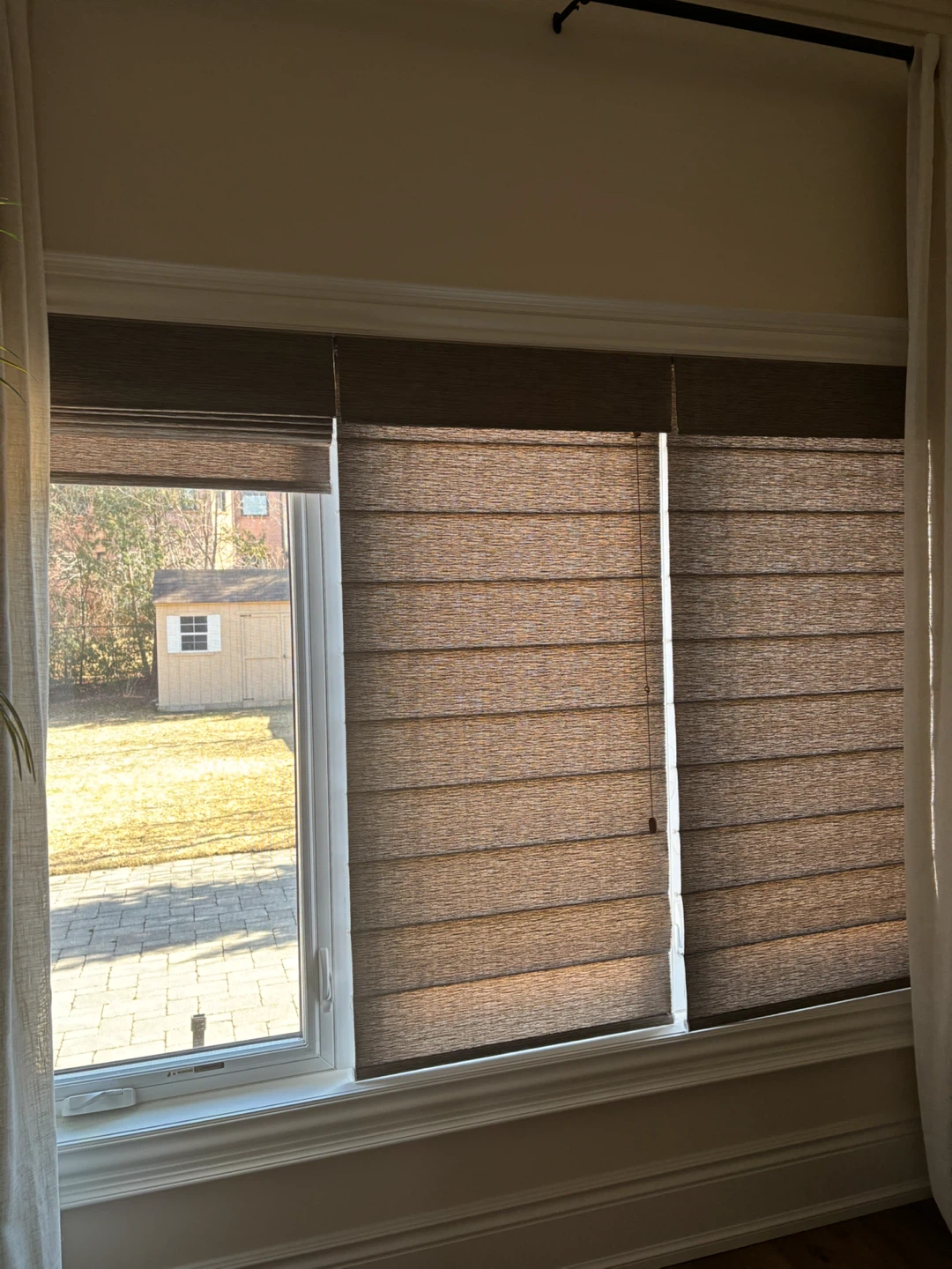 Shade-O-Matic Roman Shades Blue/ Brown 3 Panels - photo 2