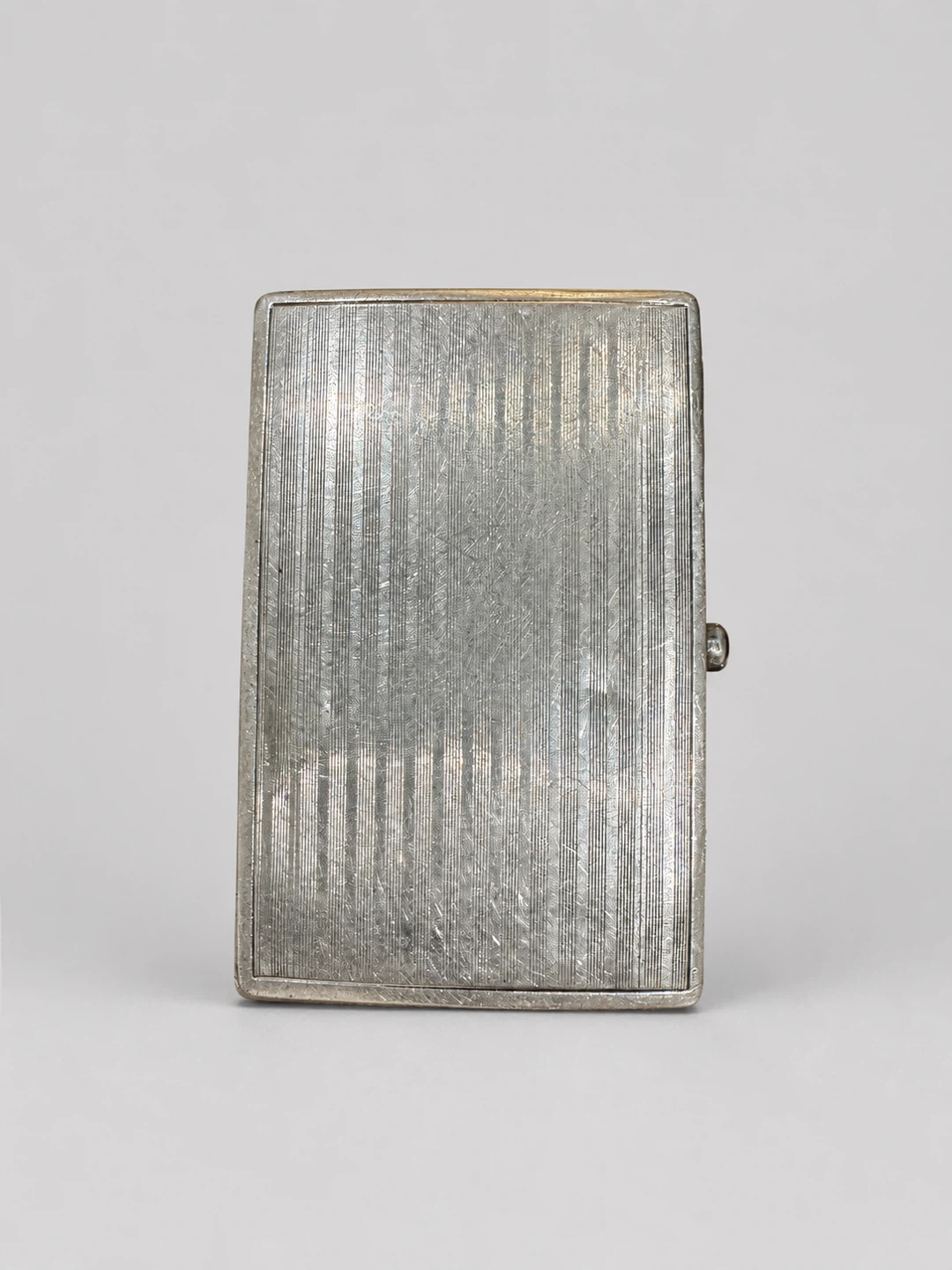 Antique 935 Silver Cigarette Case with Blue Enamel - photo 2