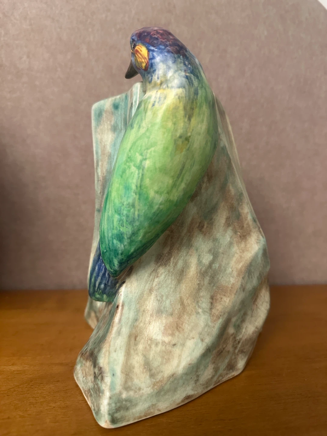 Rare Vintage Radford Handcraft Pottery Woodpecker Vase - photo 3