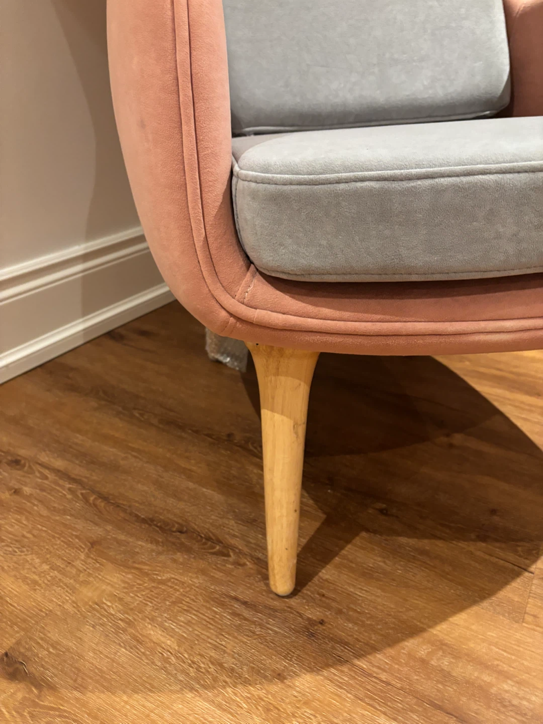 NEW Pink and Grey Wingback Accent Chair - photo 4