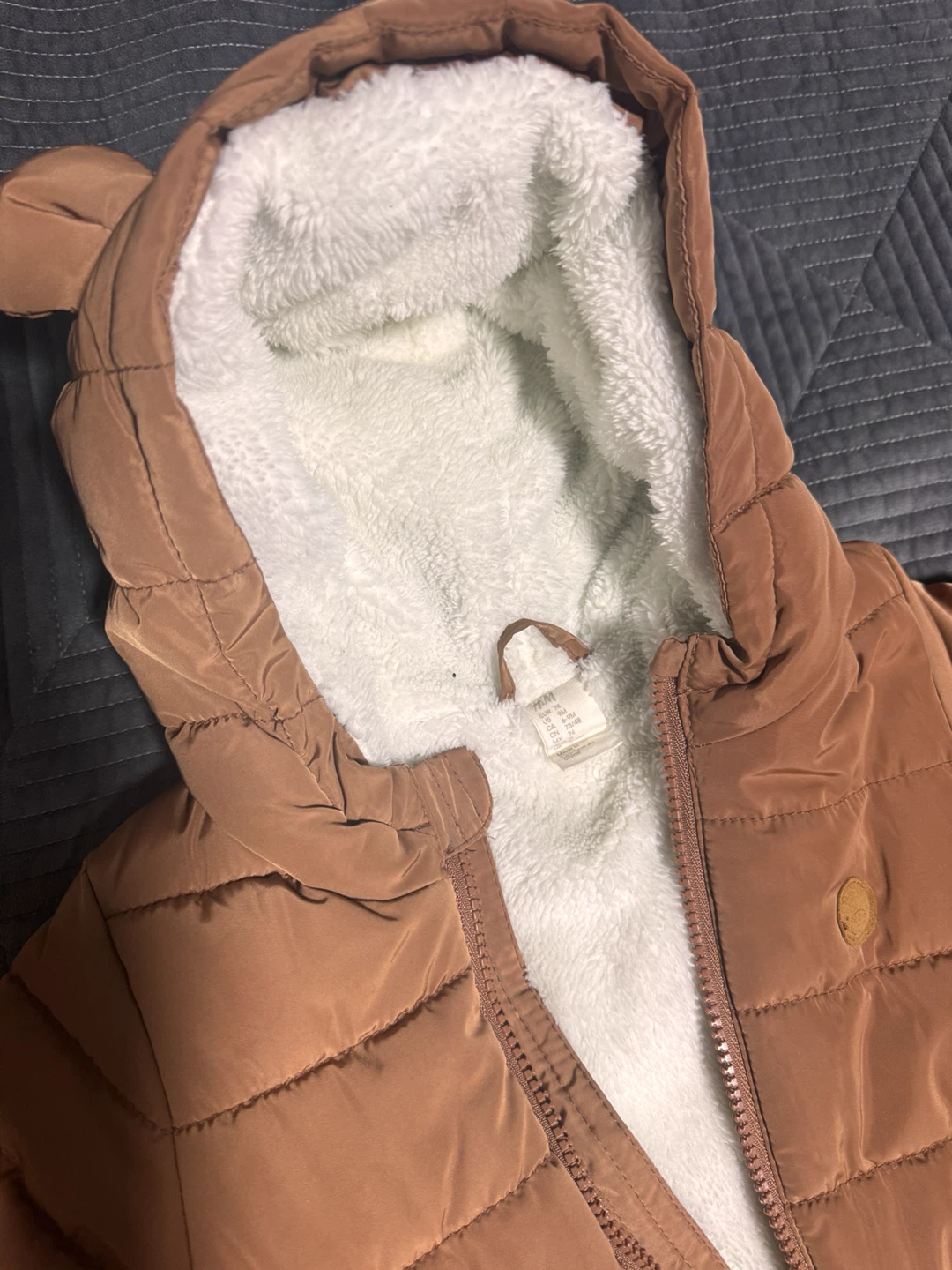 Kids' Brown Snowsuit - Bear Hood - photo 3