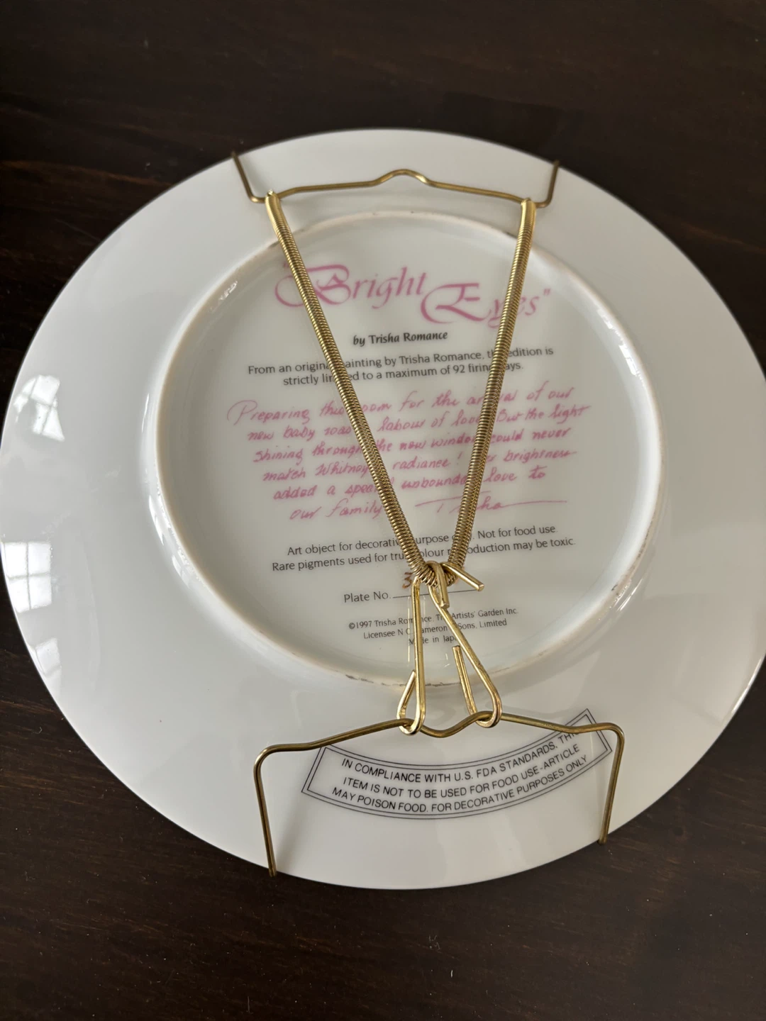 Trisha Romance Bright Eyes Decorative Plate - photo 2