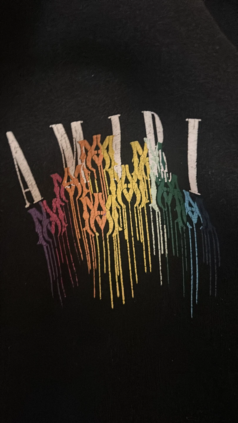 AMIRI Black Rainbow Drip Hoodie - photo 3