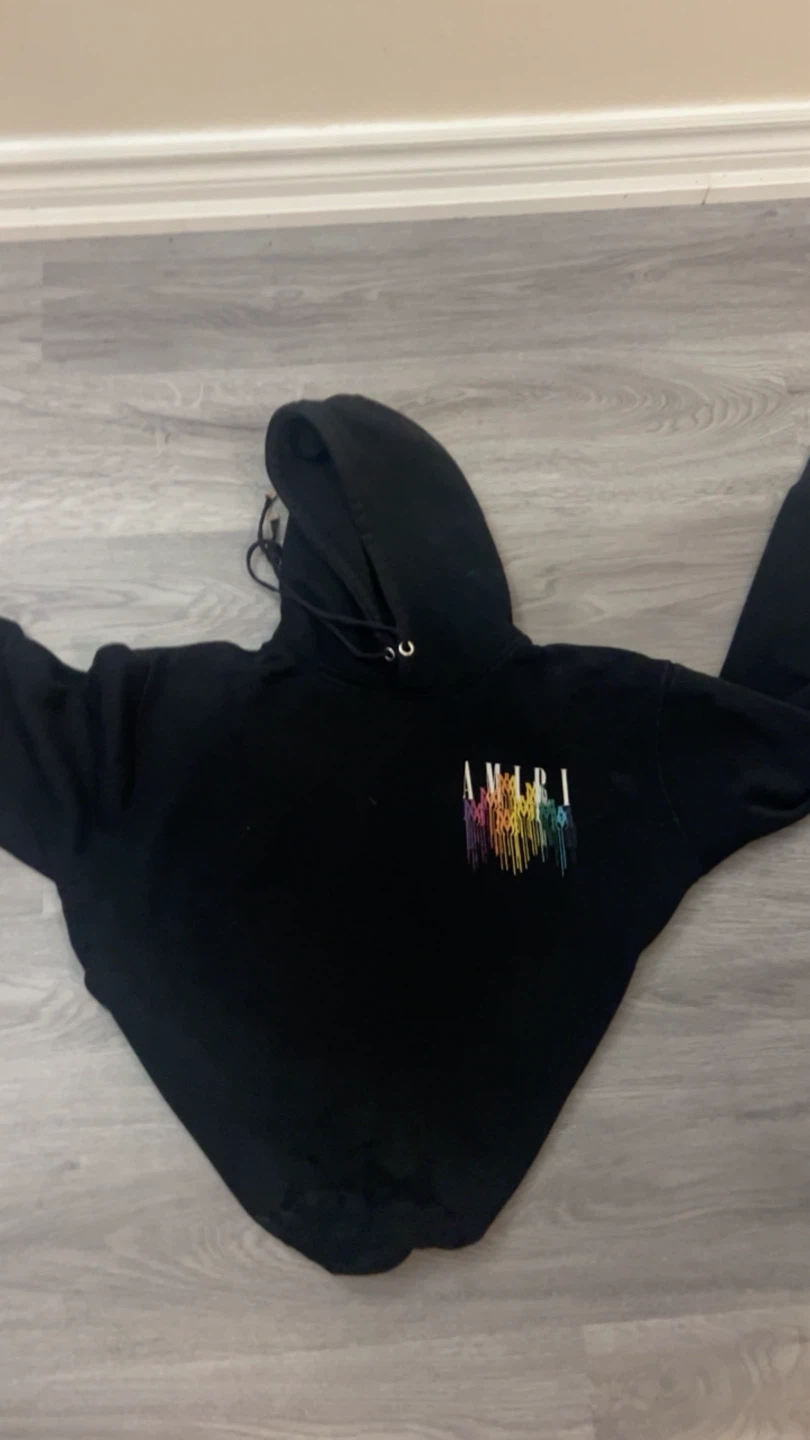 AMIRI Black Rainbow Drip Hoodie - photo 5