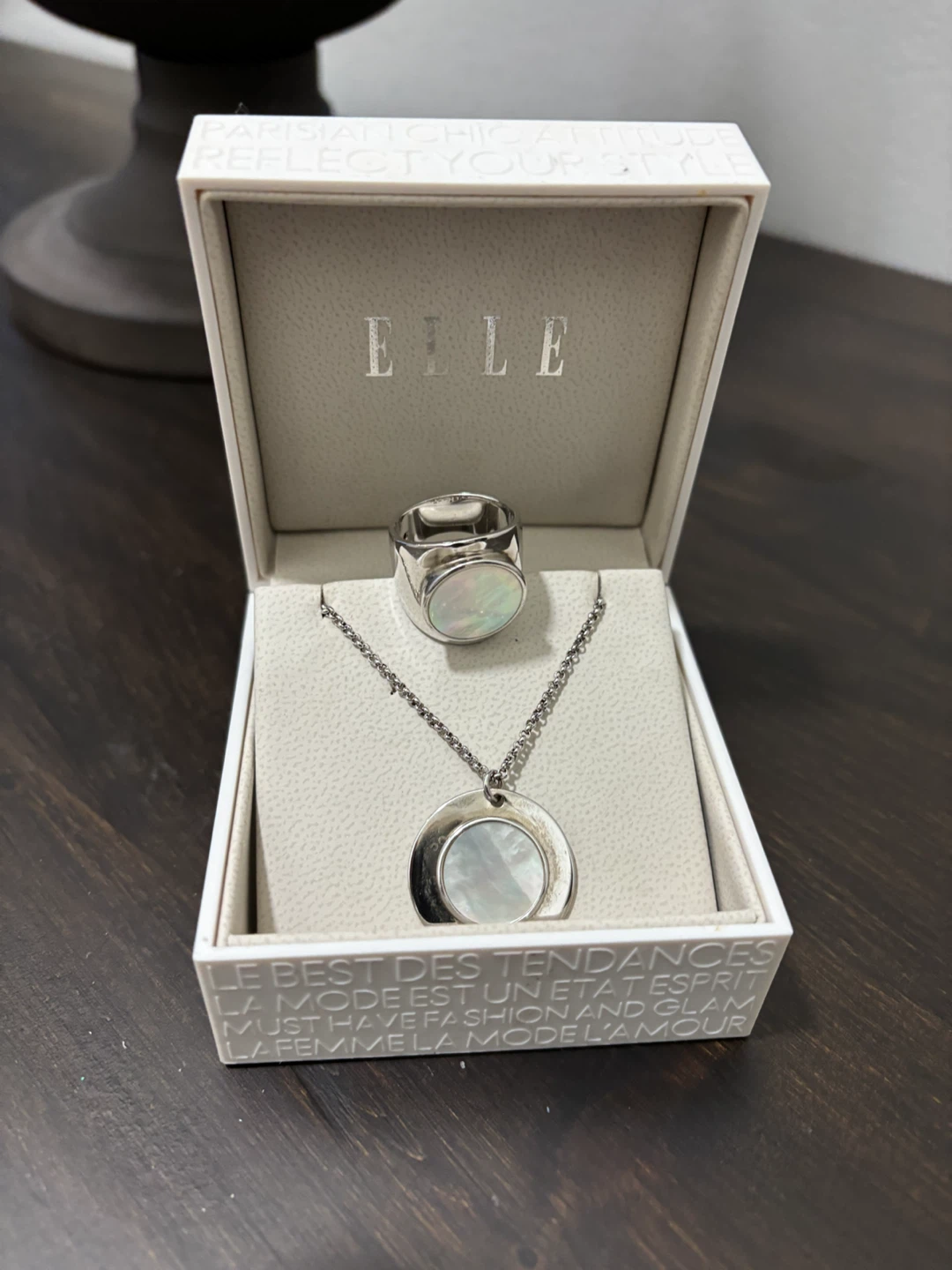 ELLE Jewelry Necklace and Ring Set