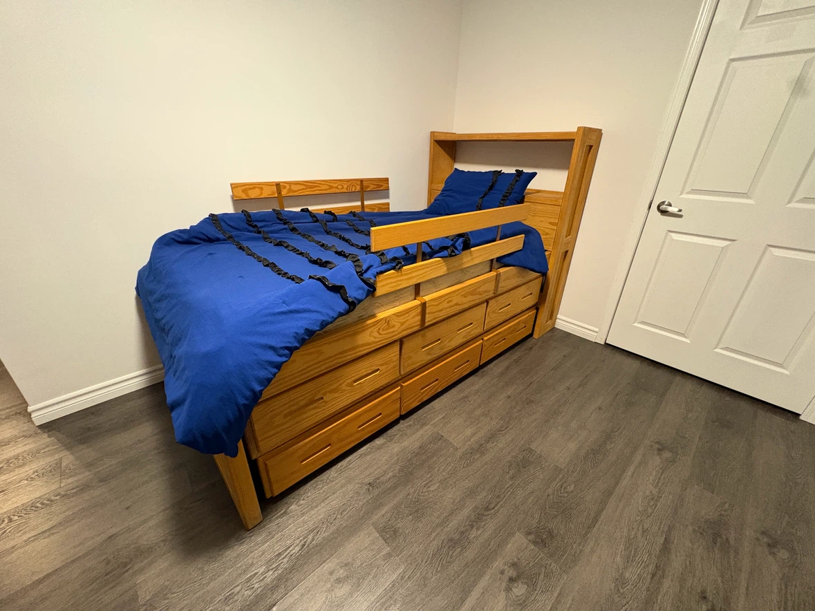 Twin captain's Bookcase Bed with Drawers and Trundle Bed - photo 2
