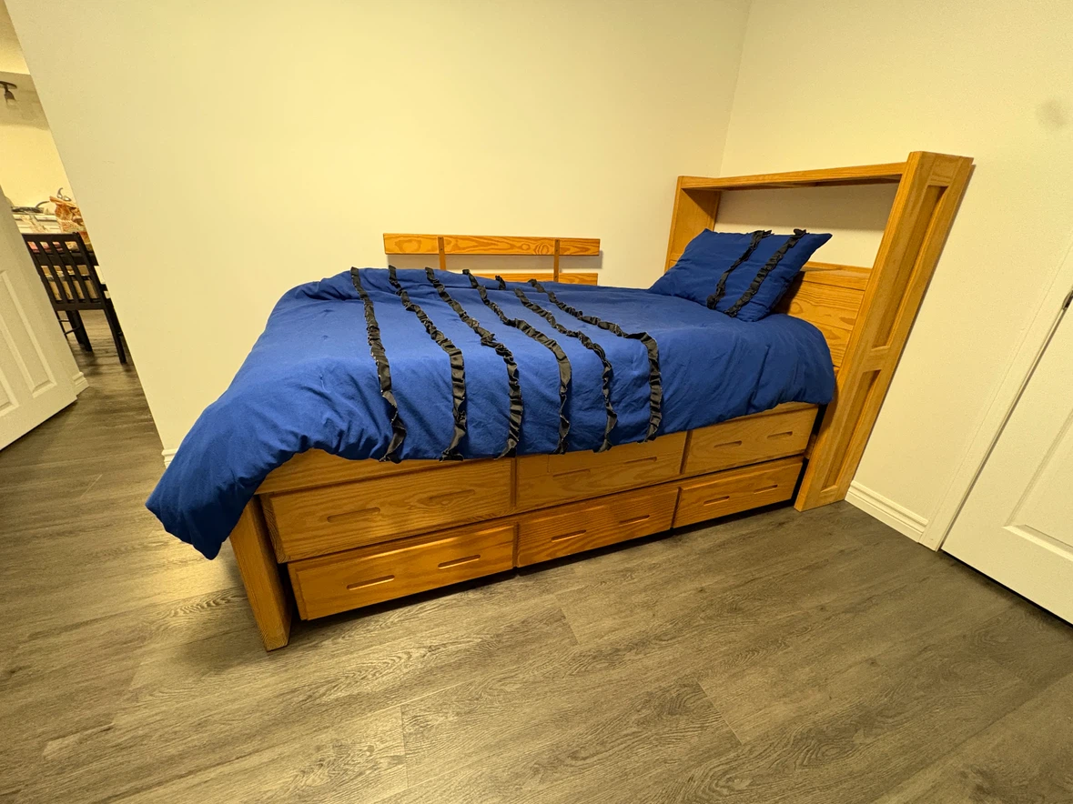 Twin captain's Bookcase Bed with Drawers and Trundle Bed - photo 3