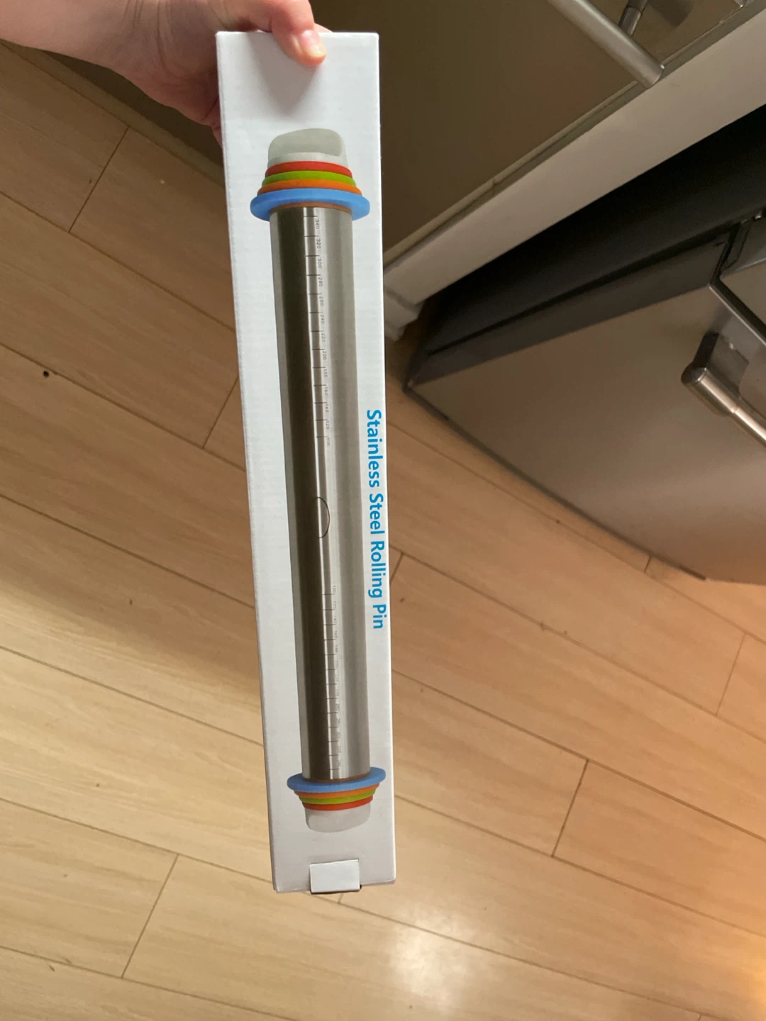Stainless Steel Rolling Pin with Adjustable Rings