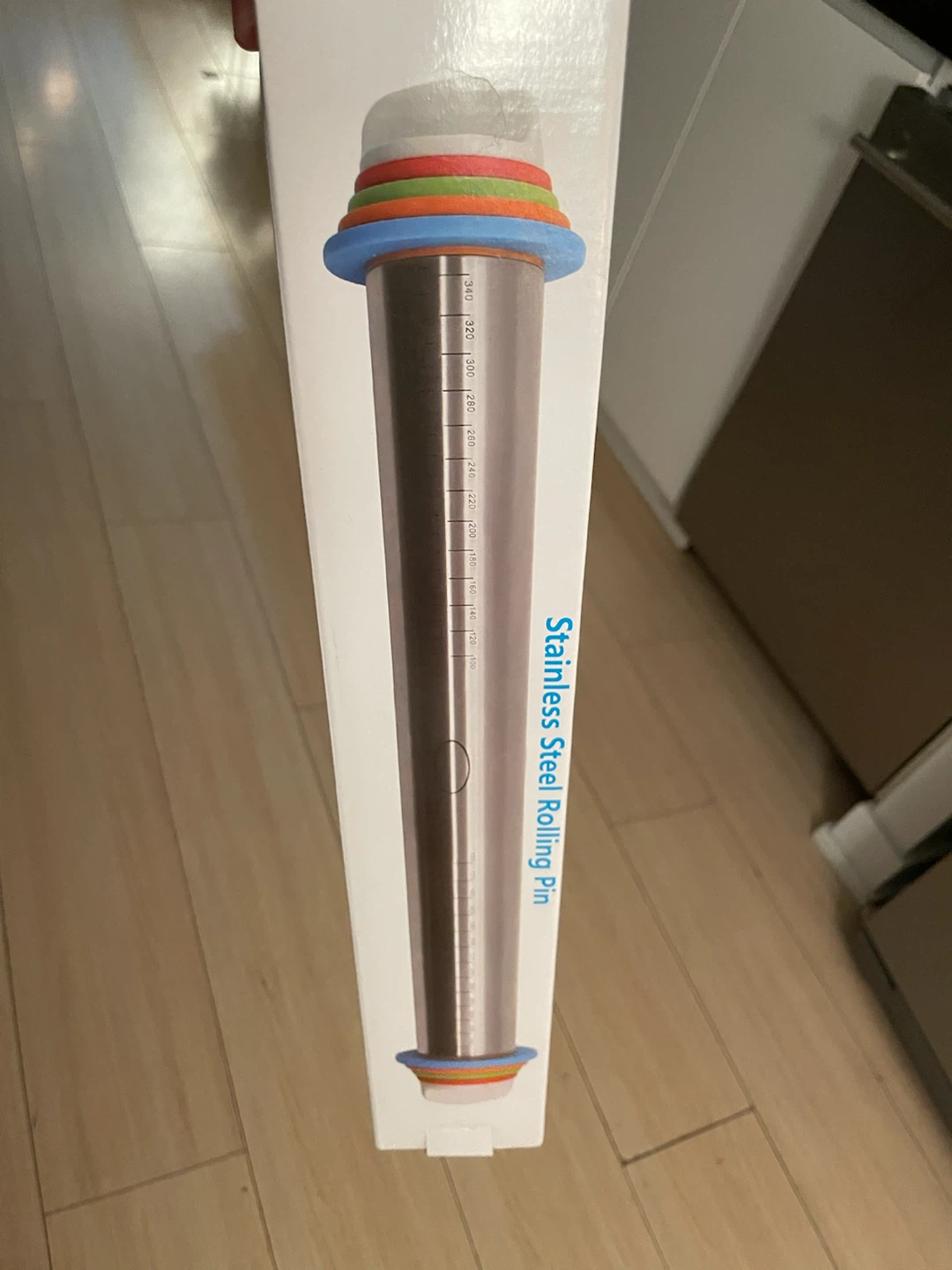 Stainless Steel Rolling Pin with Adjustable Rings - photo 2