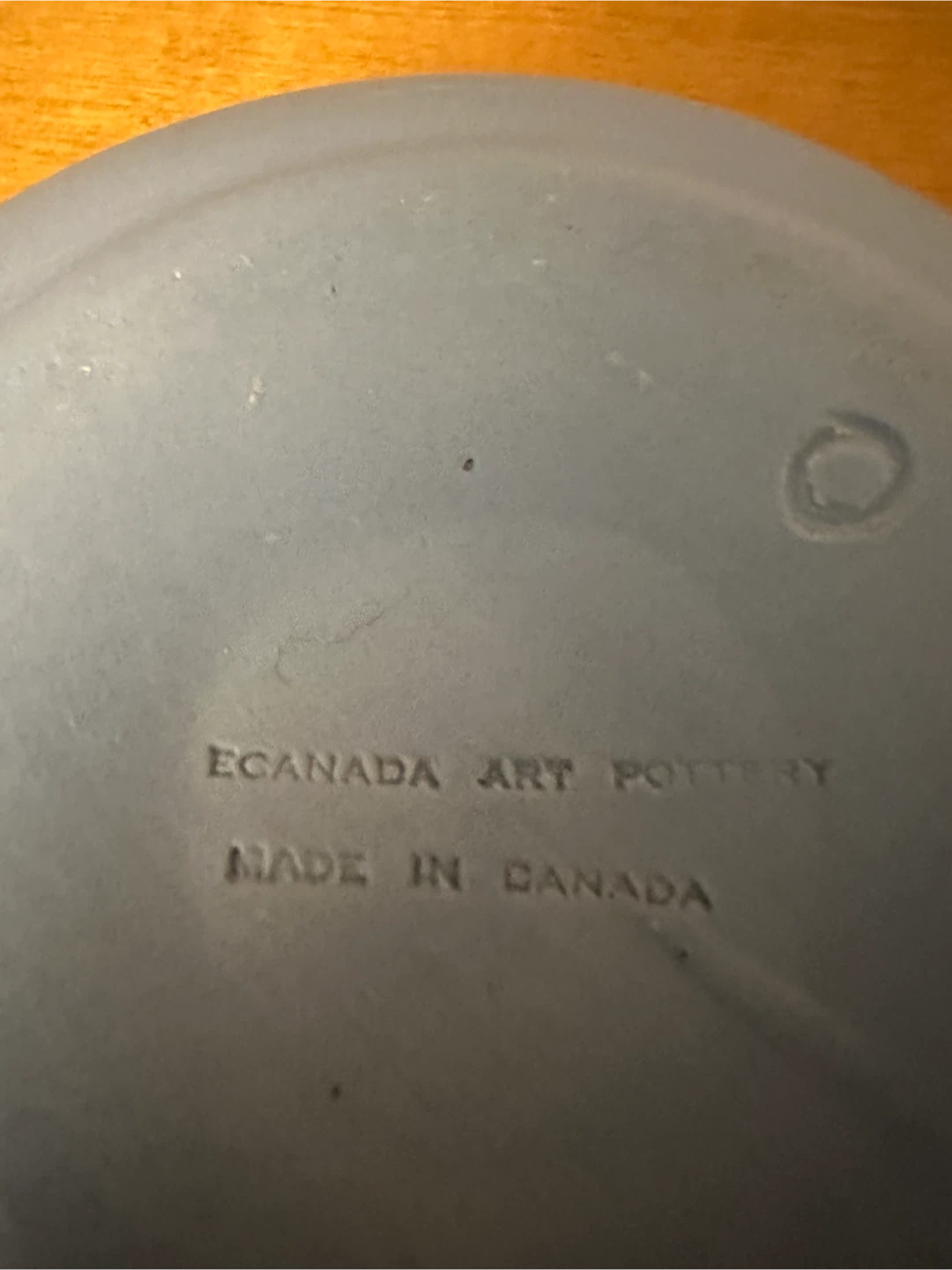 Ecanada Art Pottery Blue Floral Ashtray - photo 5