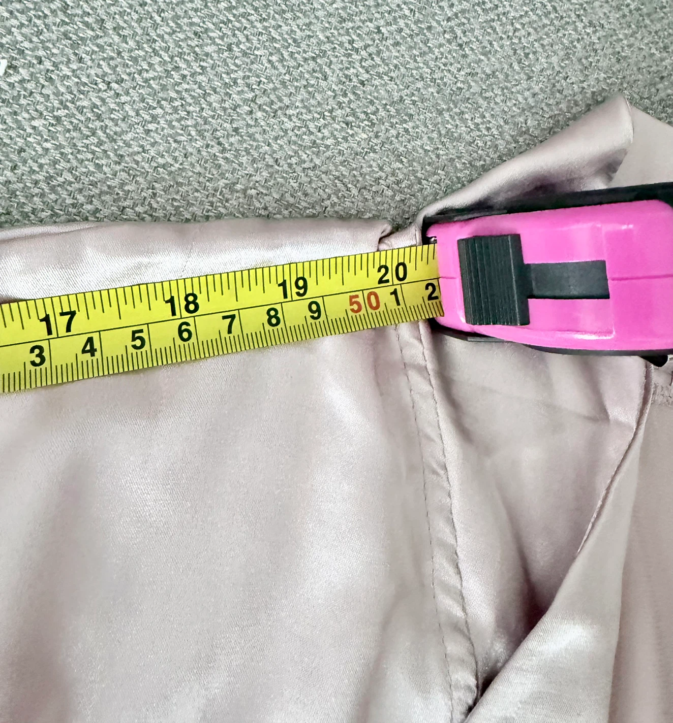 Dusty Pink Satin Long Robe with Belt - photo 5
