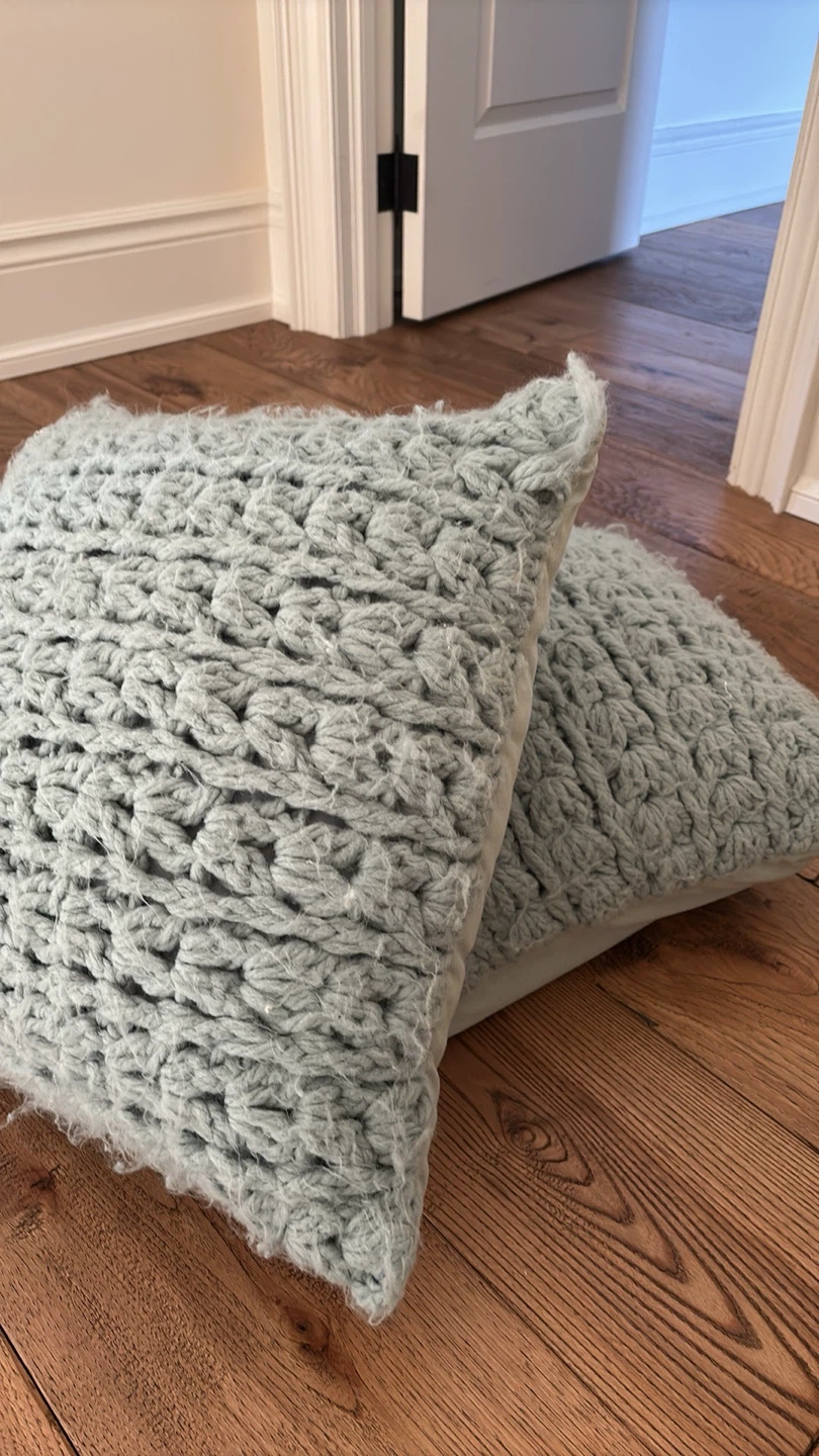 Two Kenneth Cole Knit Throw Pillows