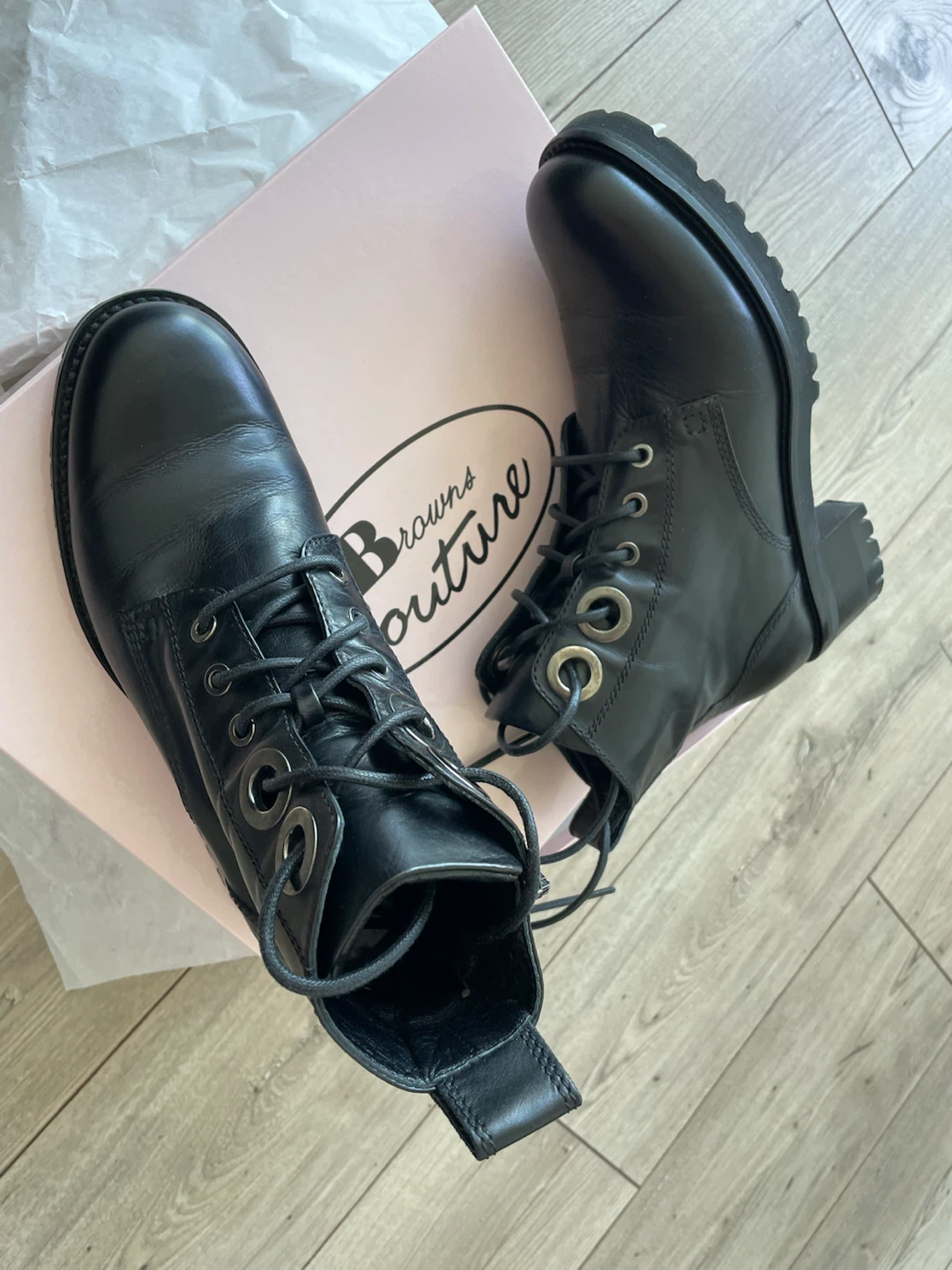 Browns Couture Black Leather Boots - photo 3