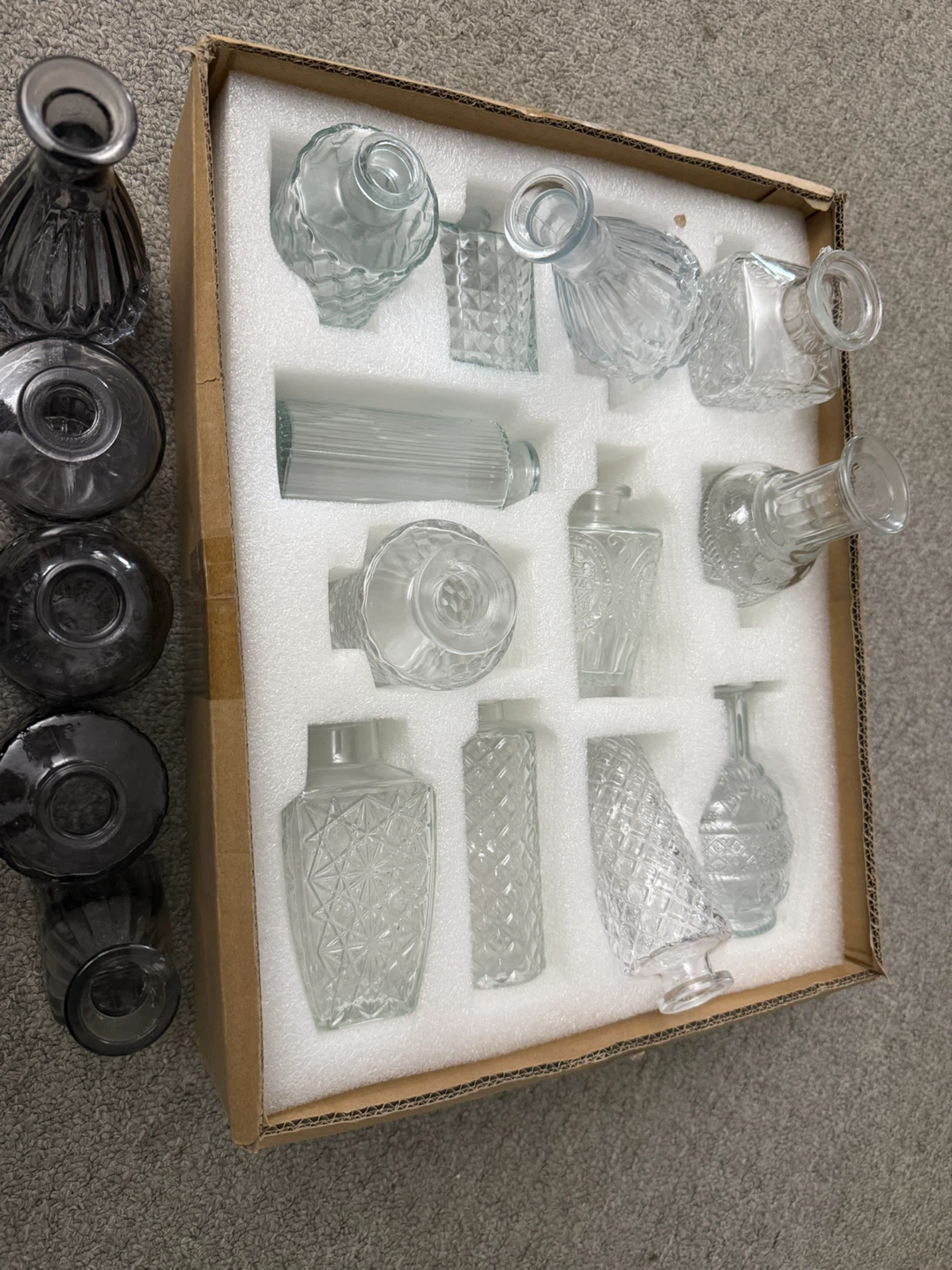 Set of 17pcsGlass Bud Vases