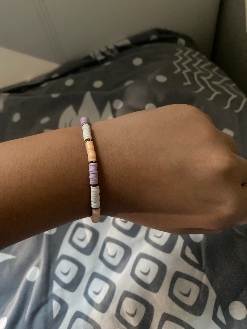 3 Bracelets - Clay Disc and Beaded - photo 3