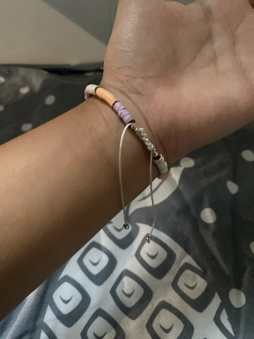 3 Bracelets - Clay Disc and Beaded - photo 4