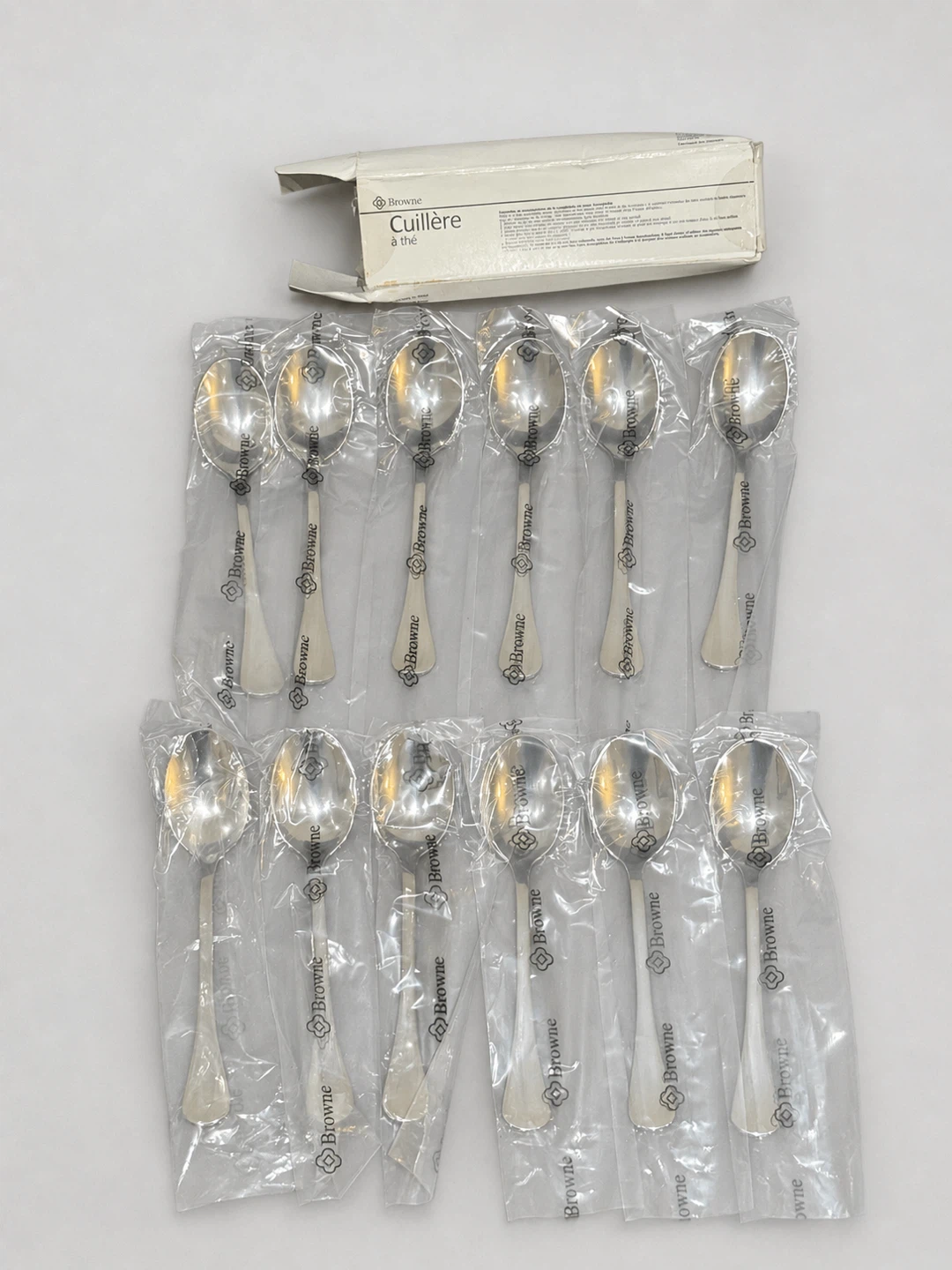 Browne Luna Stainless Steel Teaspoons – Set of 12, New