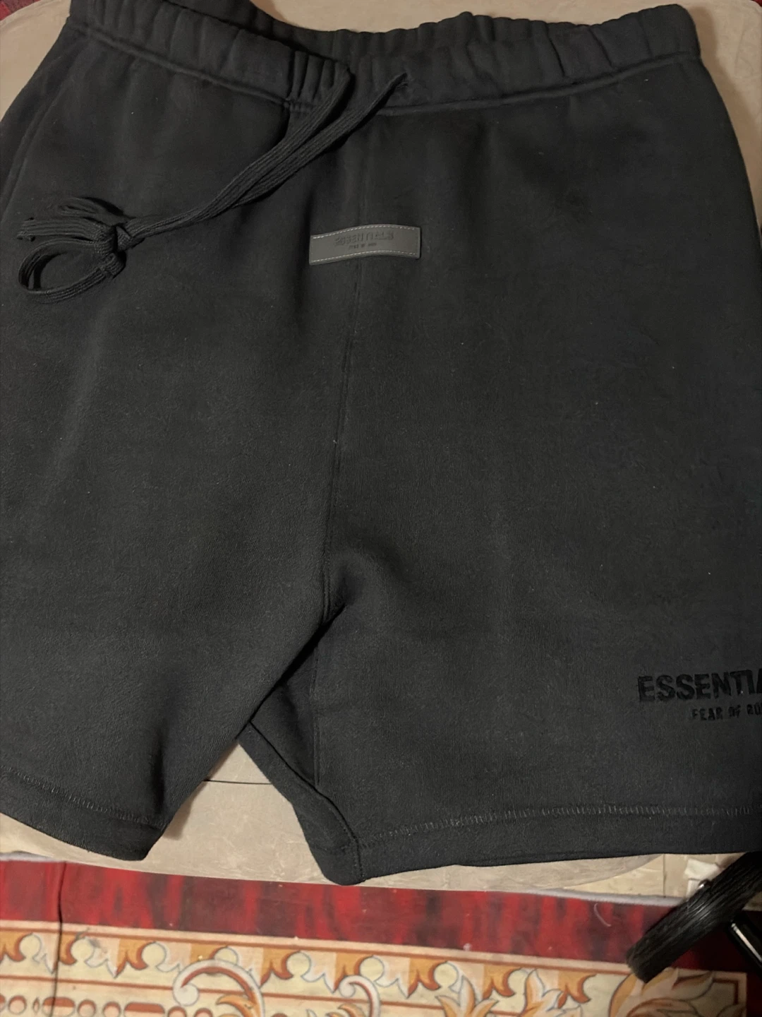 Fear of God Essentials Black Sweat Shorts