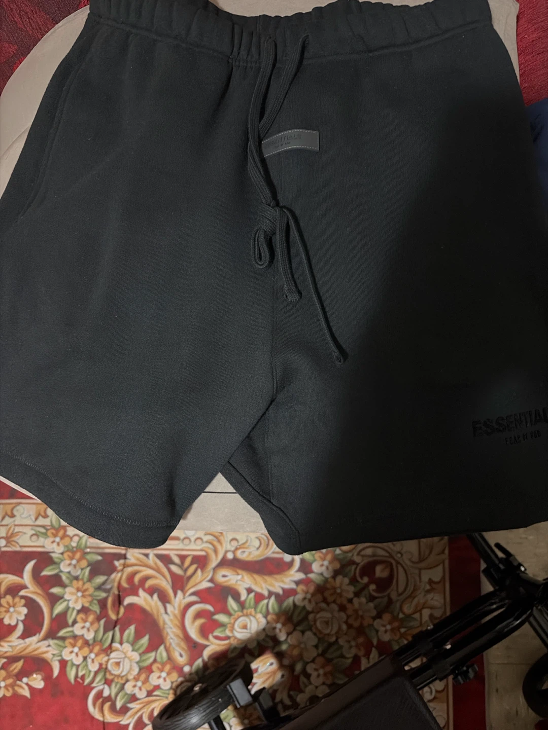 Fear of God Essentials Black Sweat Shorts - photo 3