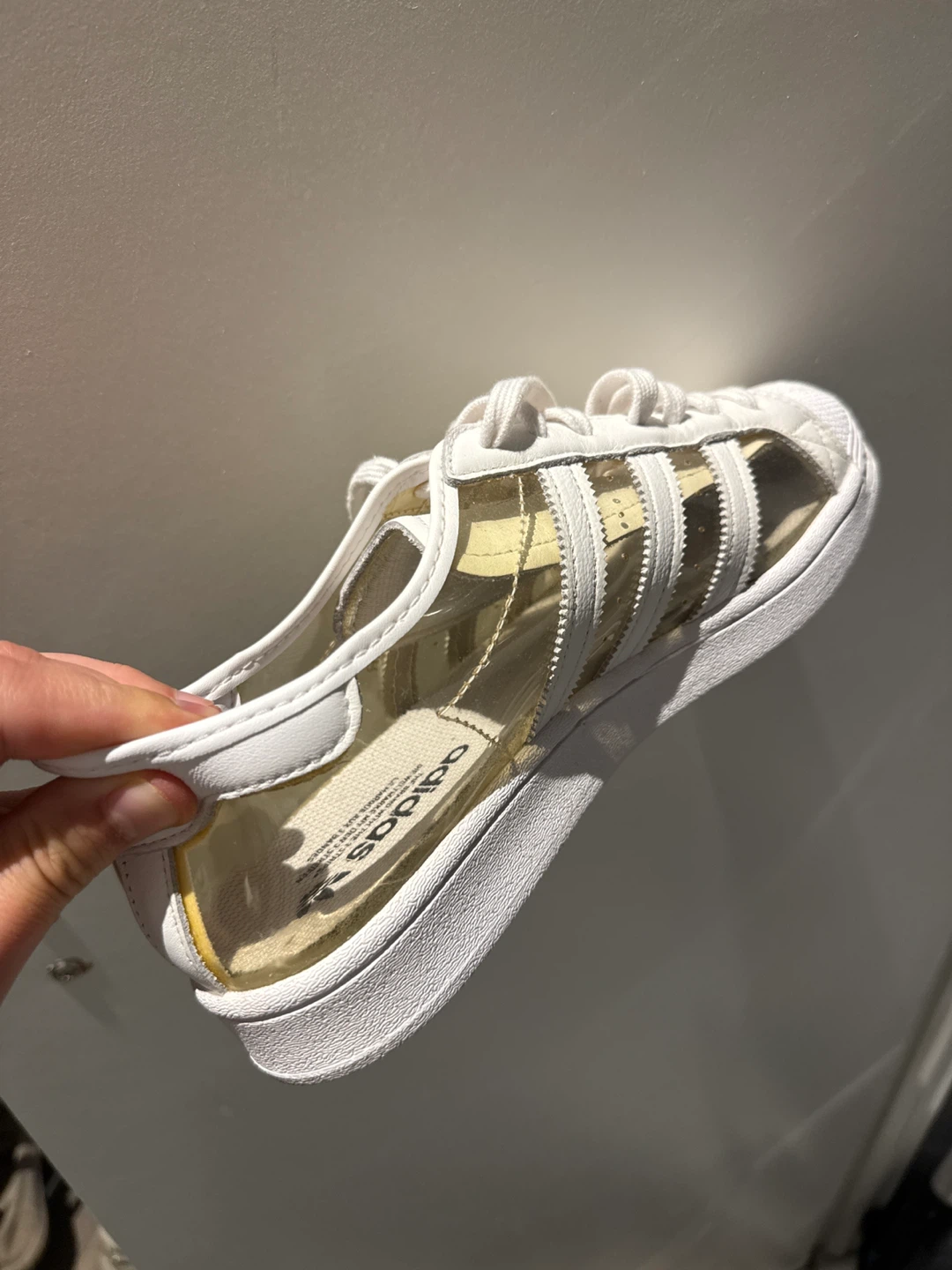 Men • Adidas Originals SUPERSTAR SHOES - Transparent