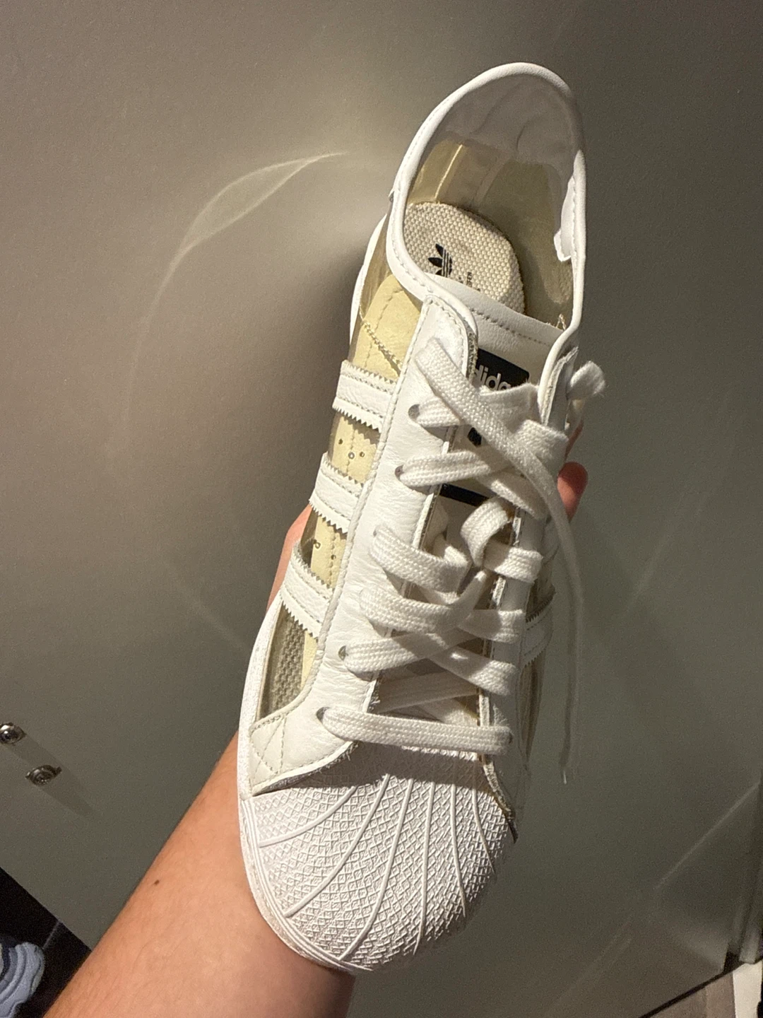 Men • Adidas Originals SUPERSTAR SHOES - Transparent - photo 2