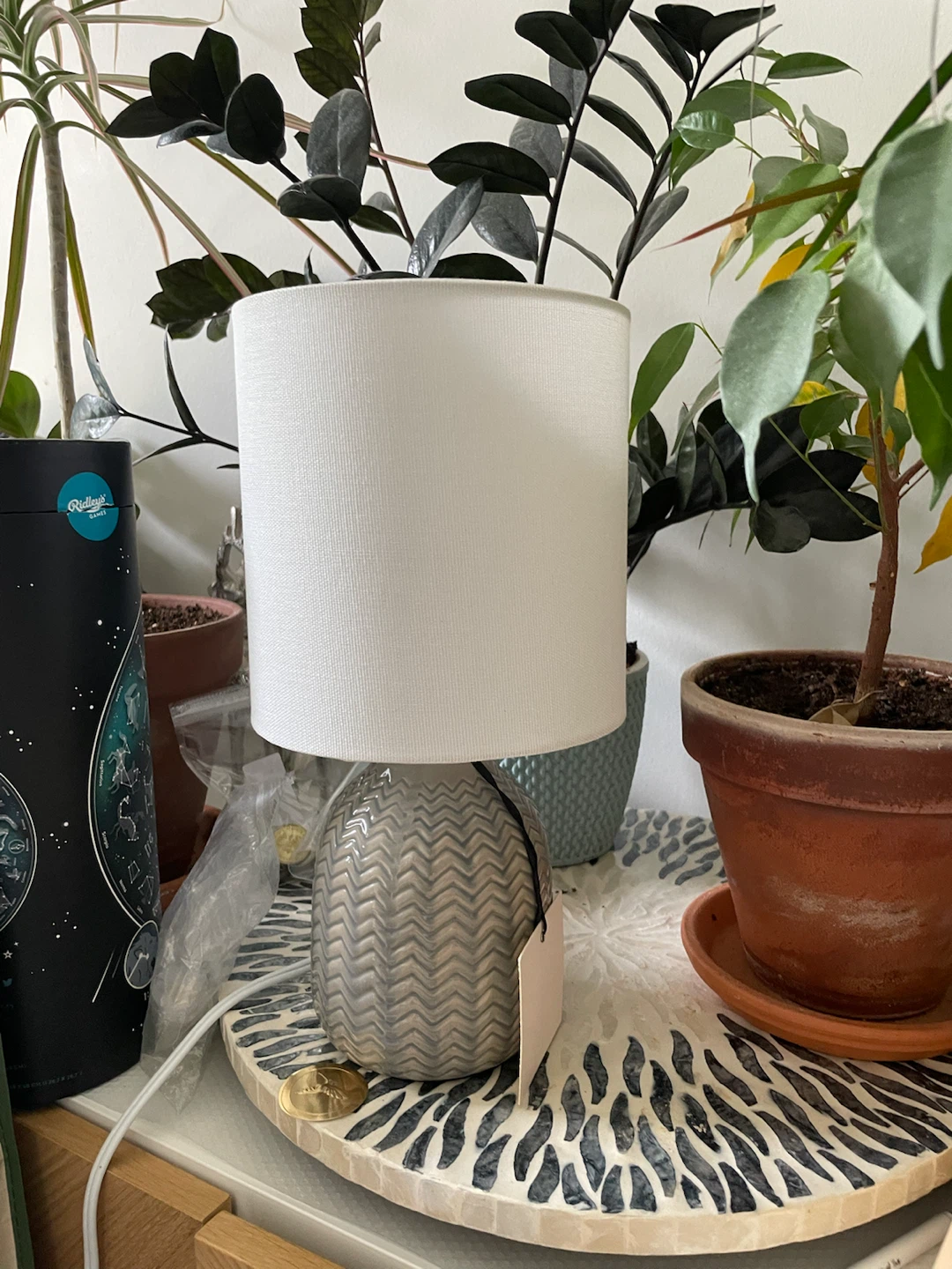 Table Lamp with Textured Base