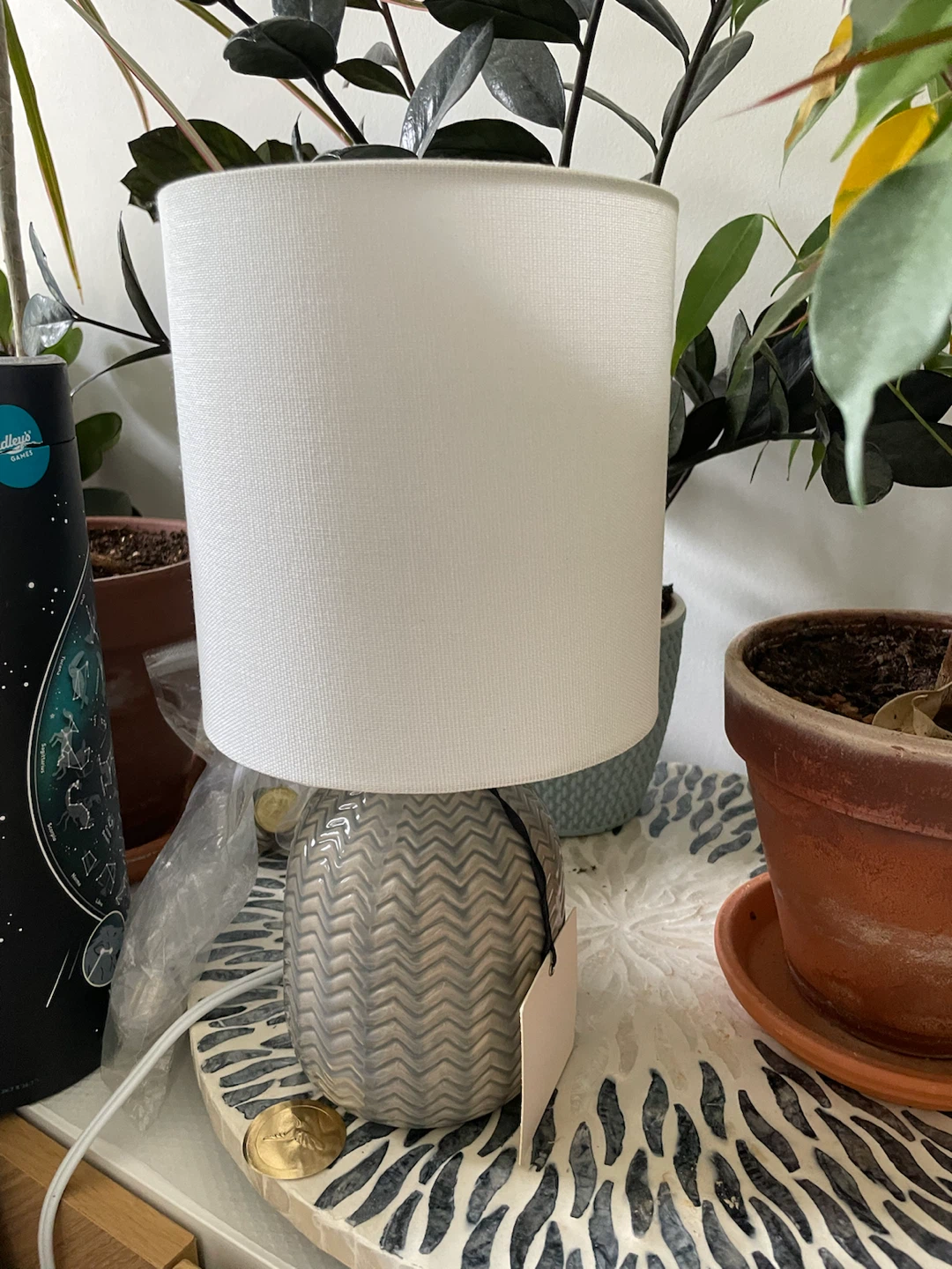 Table Lamp with Textured Base - photo 2