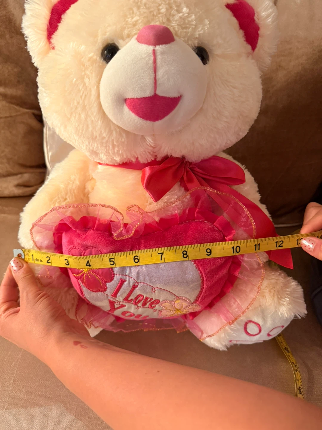 Cream Teddy Bear with "I Love You" Heart - photo 3