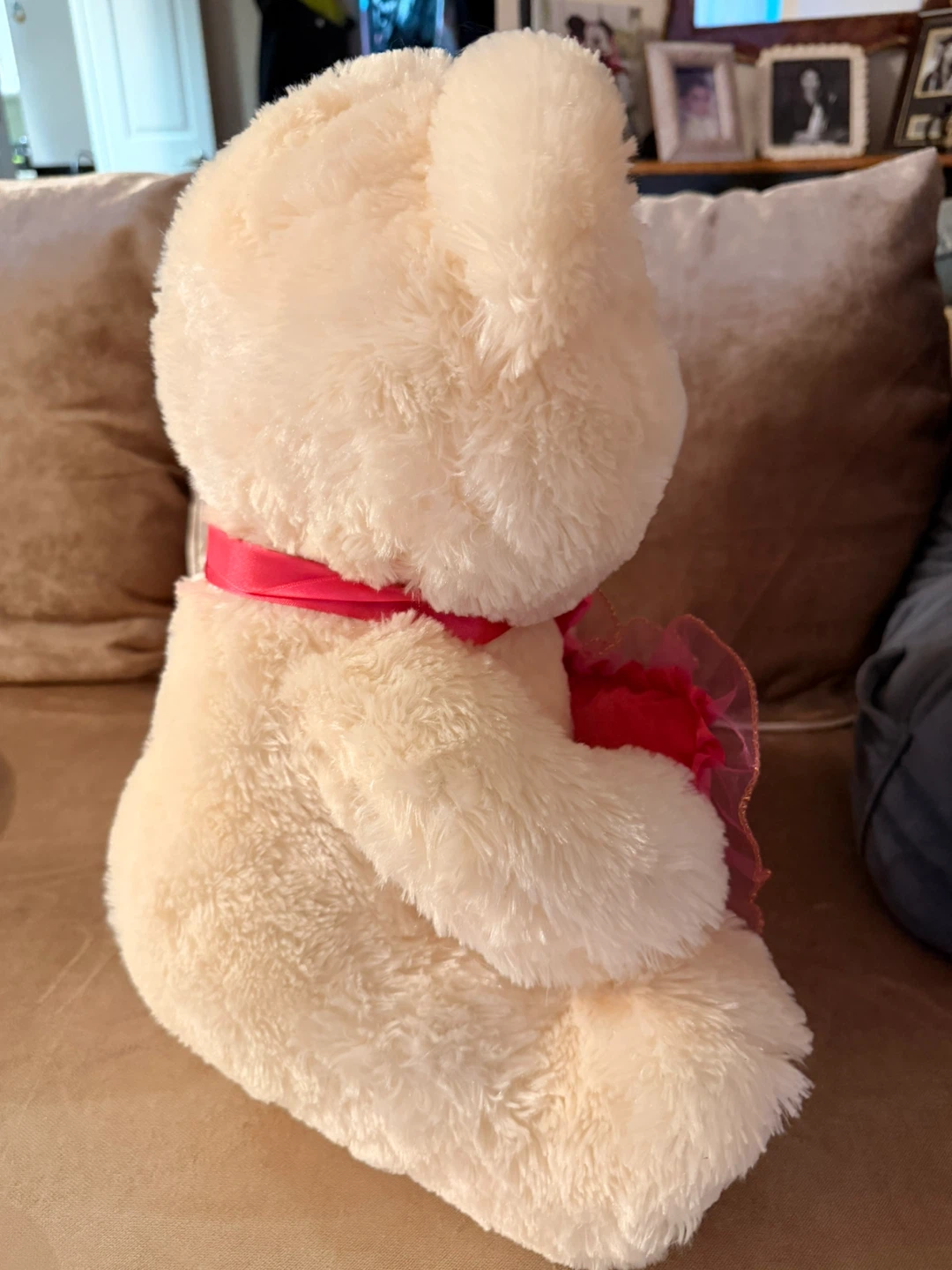 Cream Teddy Bear with "I Love You" Heart - photo 5