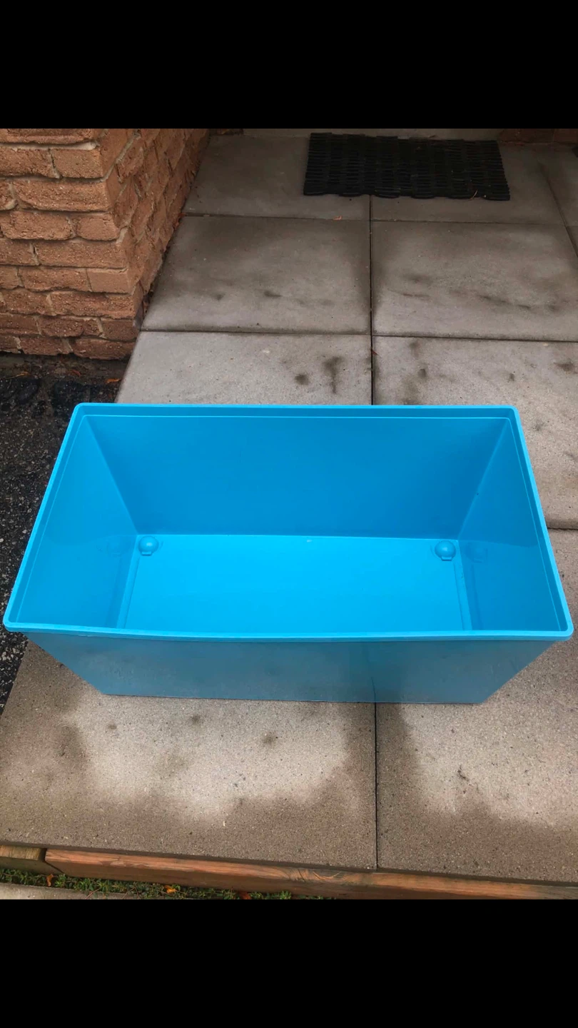 Tuff 69 liter Bright Blue Plastic Storage Bin with Lid - photo 2