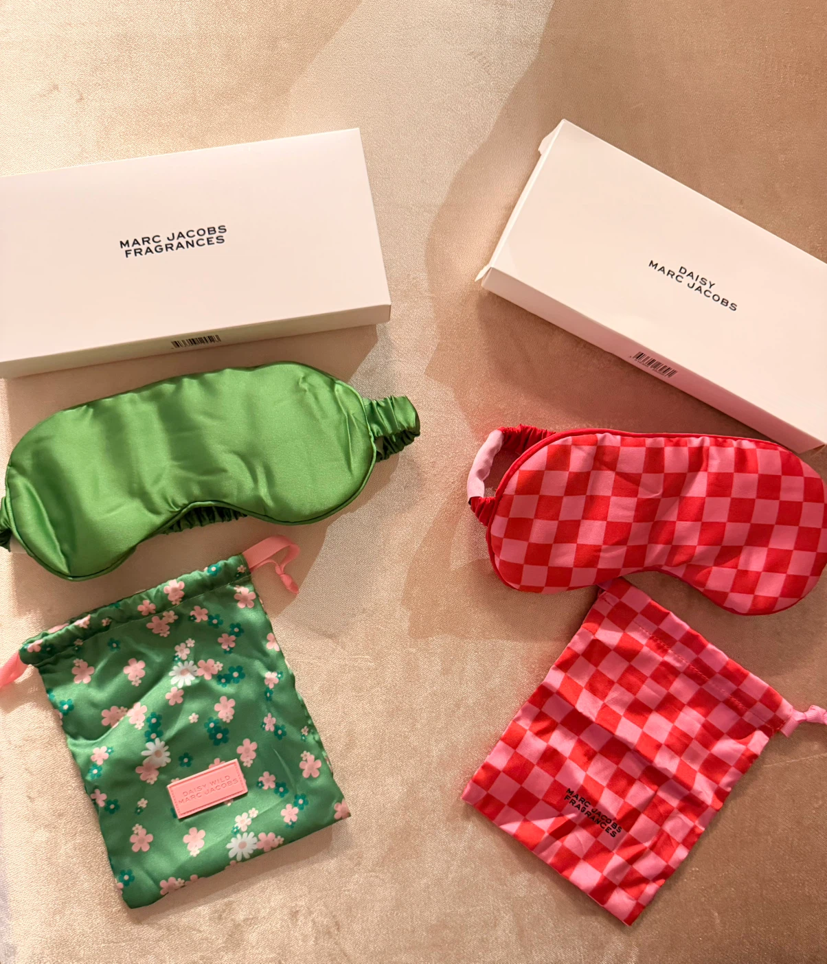 Marc Jacobs Sleep Masks (2) & Pouches