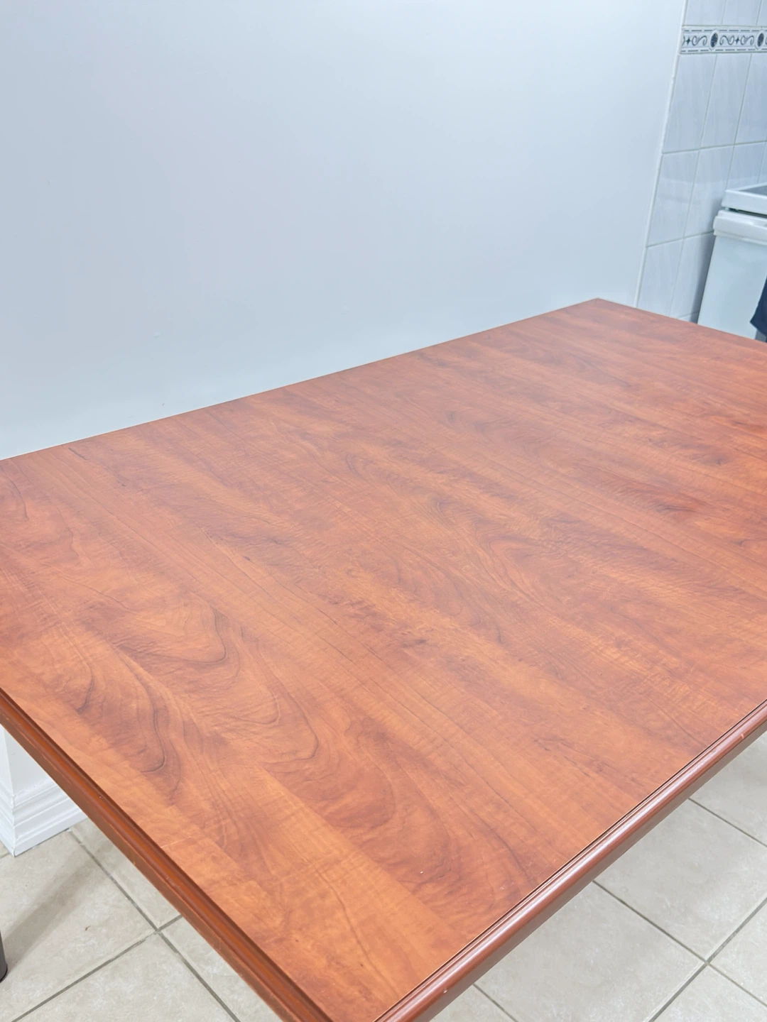 Wood Grain Finish, Heavy-Duty Wood & Metal Dining Table - photo 4