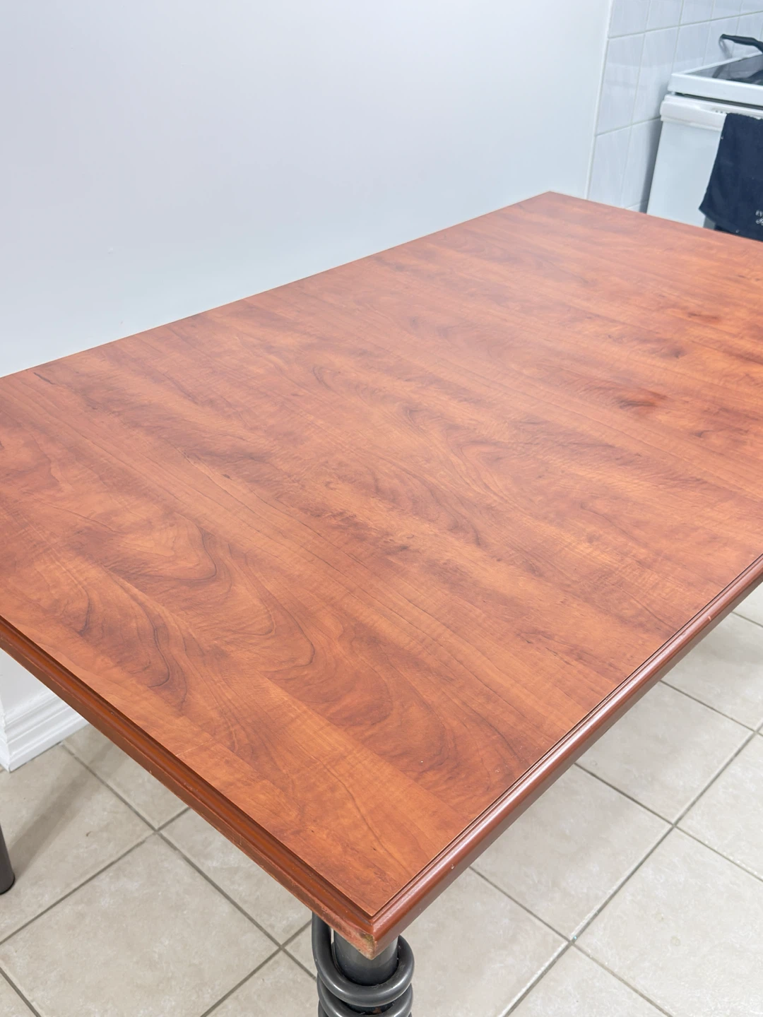 Wood Grain Finish, Heavy-Duty Wood & Metal Dining Table - photo 5